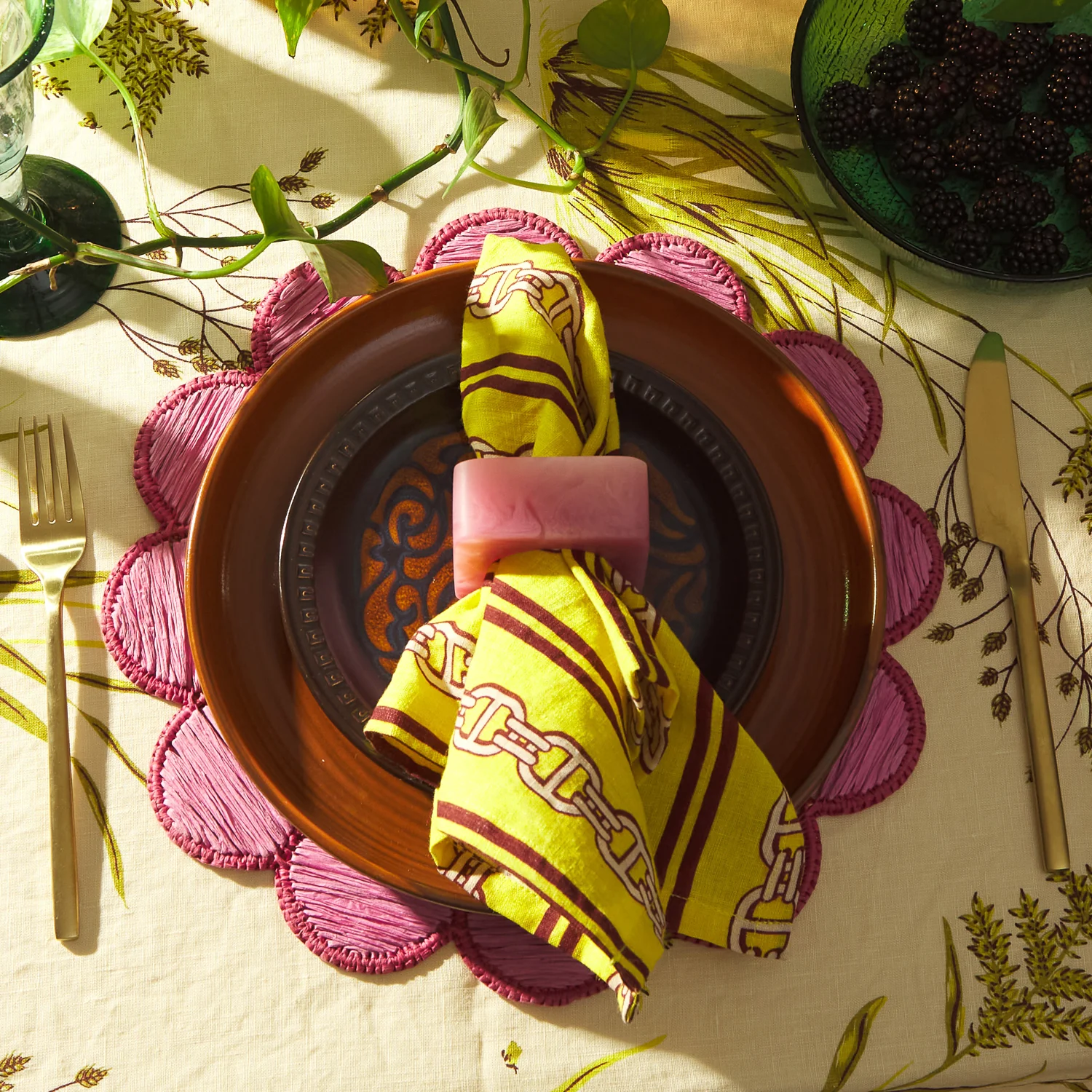 Jara Napkin Ring - Fuchsia - Image 2