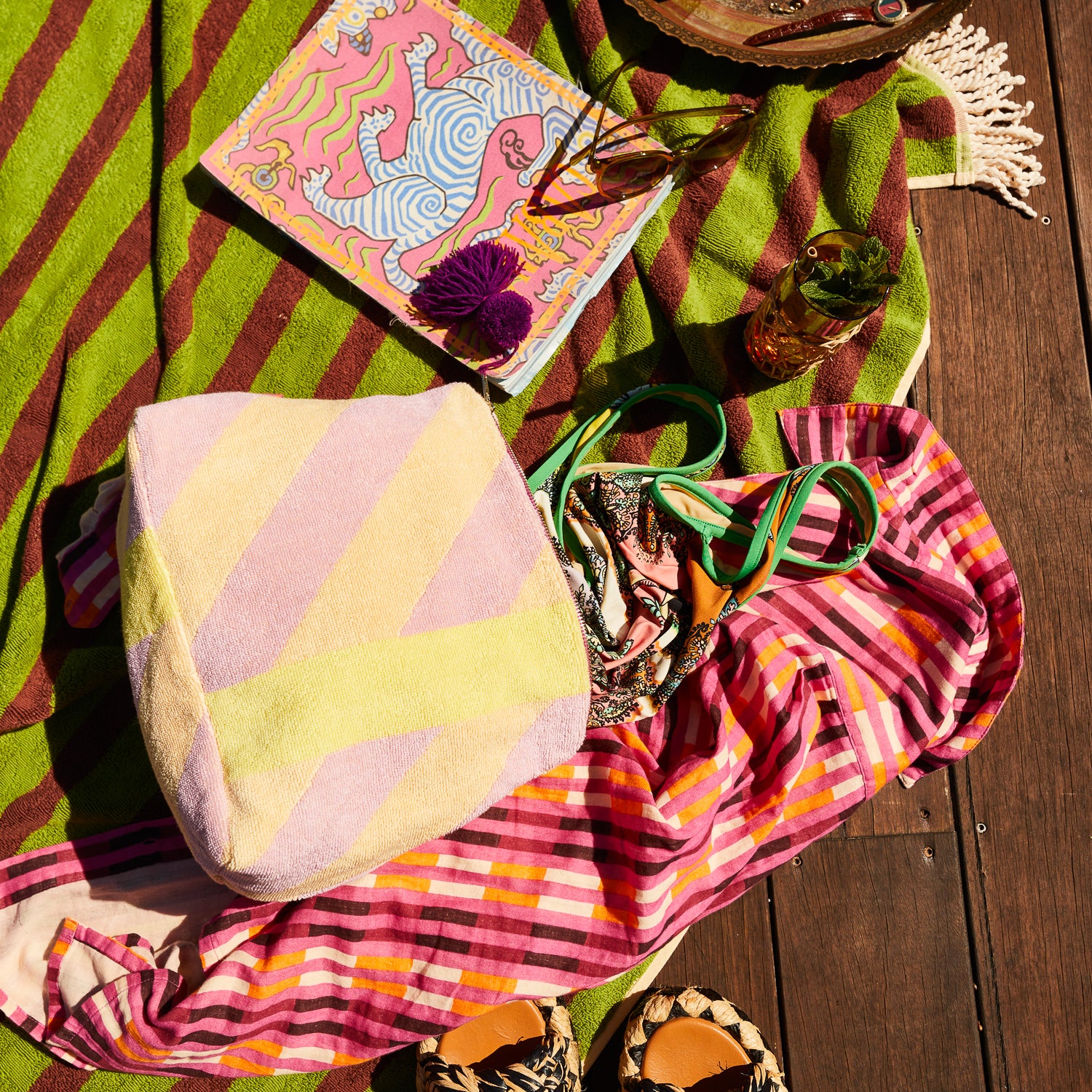Jarita Terry Pouch - Mauve - Image 4