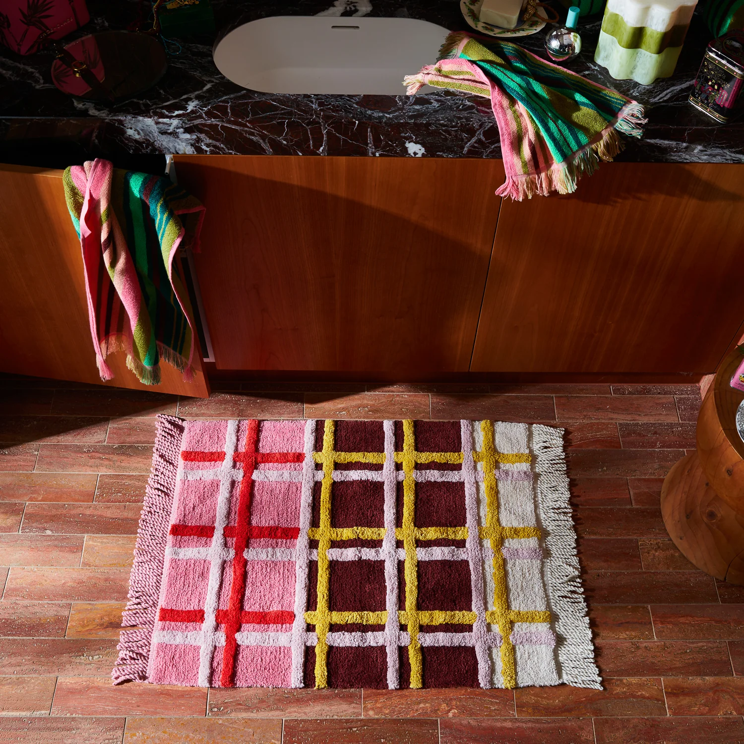 Karina Bath Mat - Rosewood - Image 2