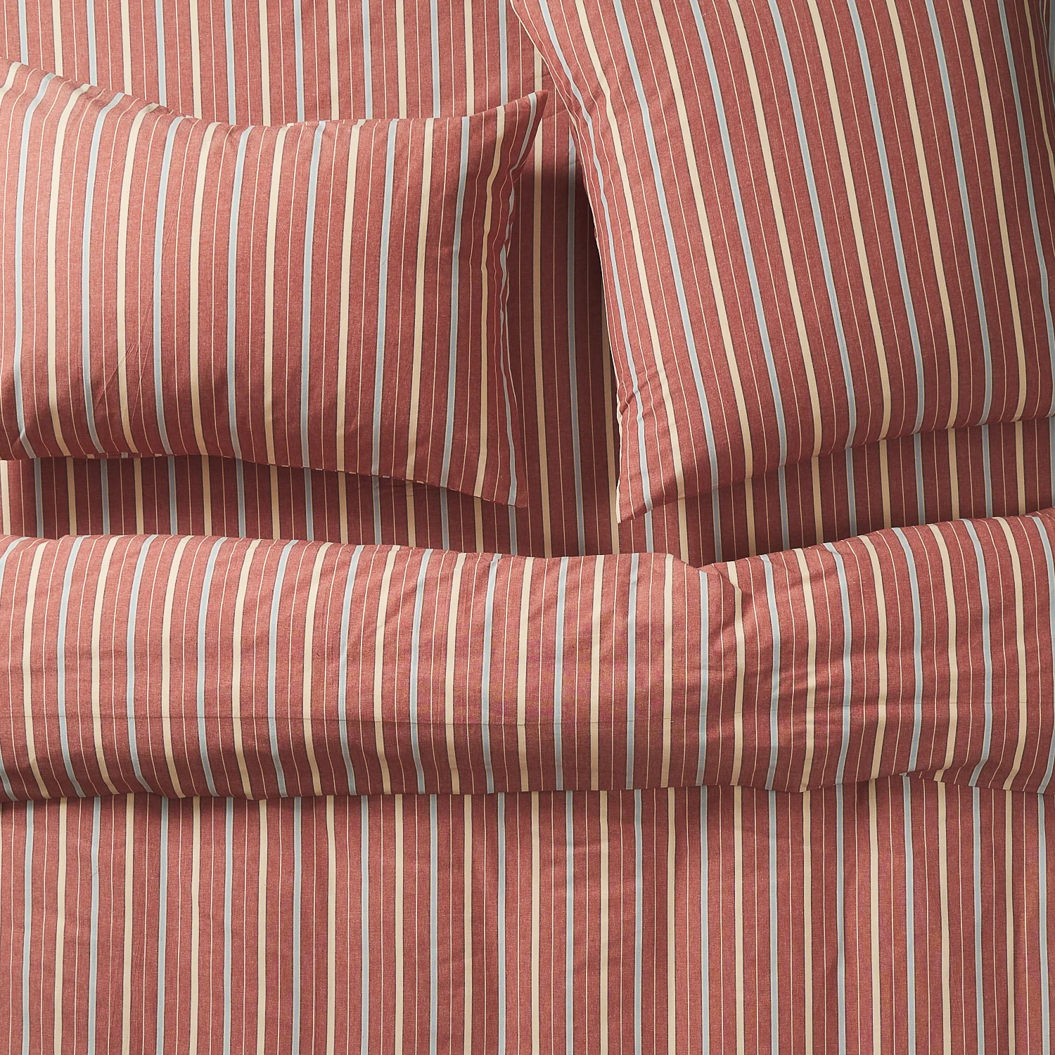 Leon Cotton Pillowcase Set - Burnt Sienna - Image 4