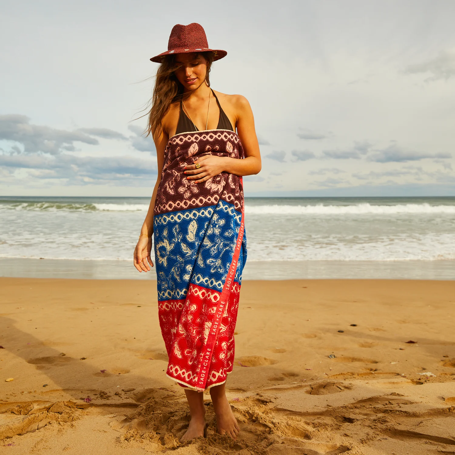 Luce Straw Hat - Garnet - Image 6