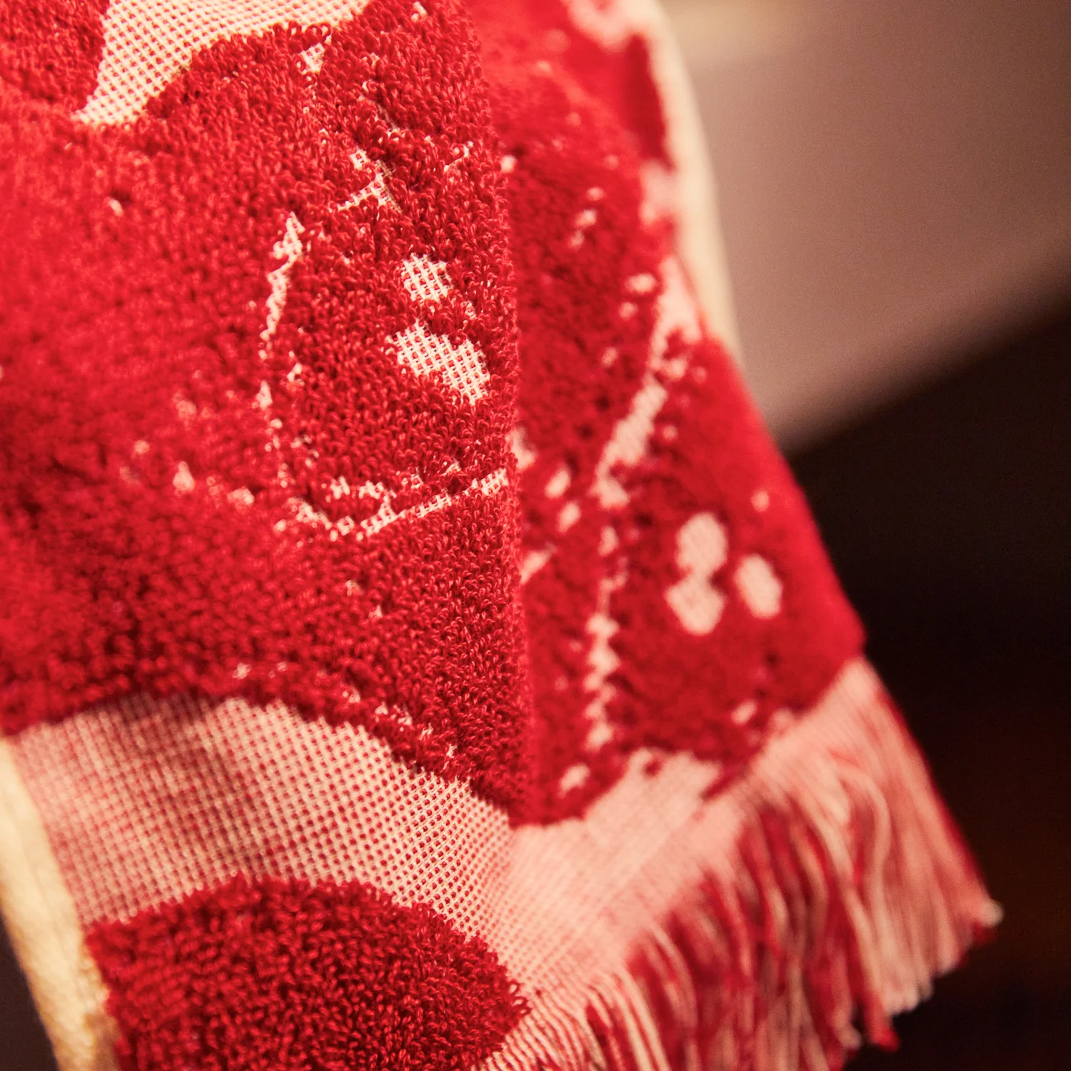 Lucia Hand Towel - Crimson - Image 3