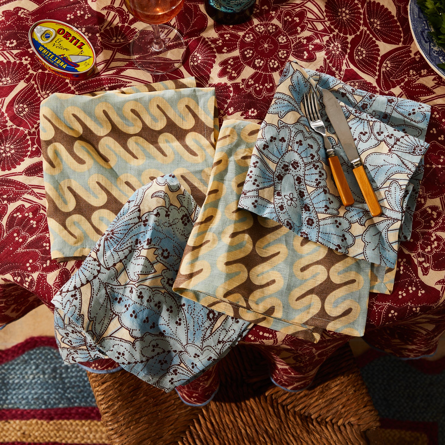 Lucia Napkin Set - Cerulean - Image 2
