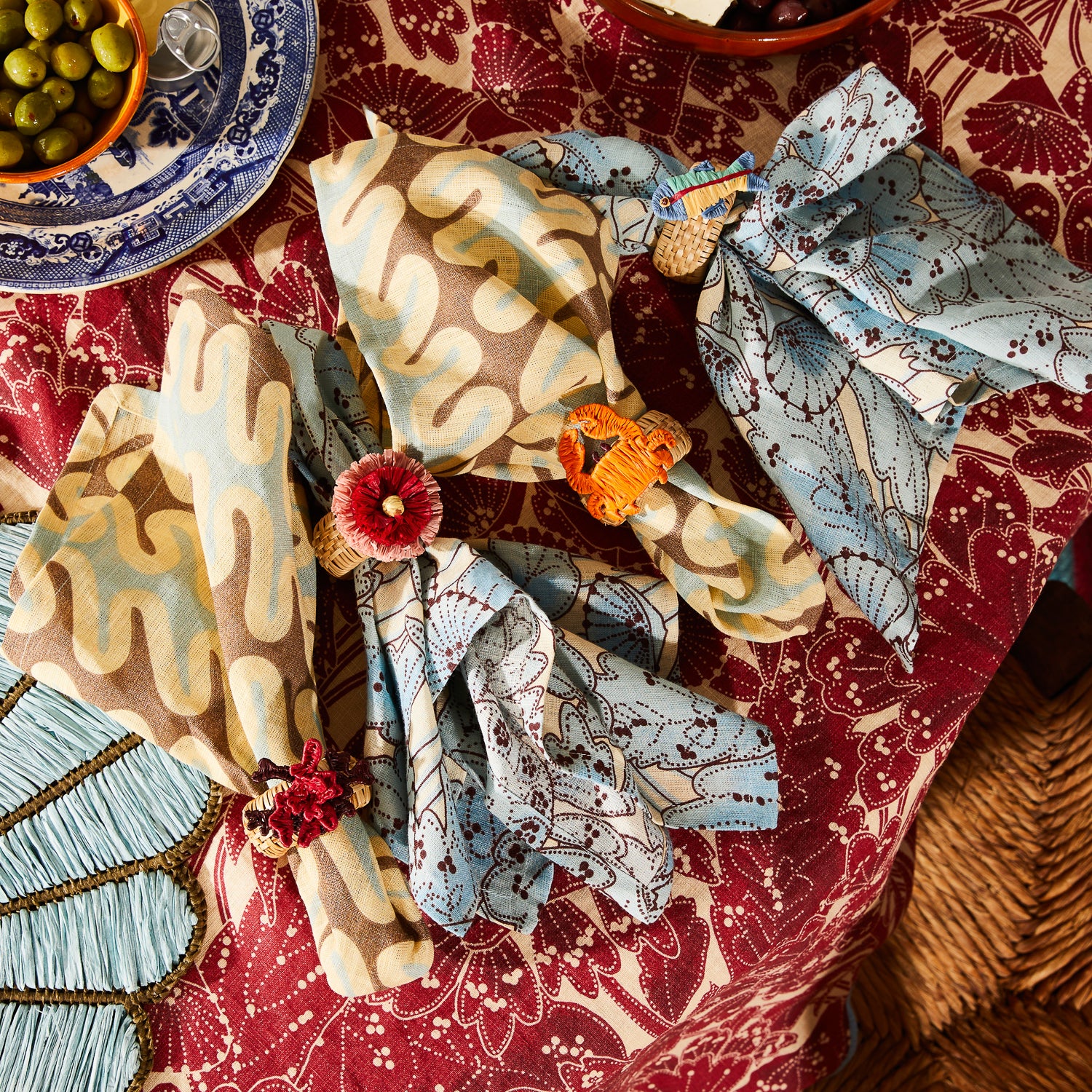 Lucia Napkin Set - Cerulean - Image 4