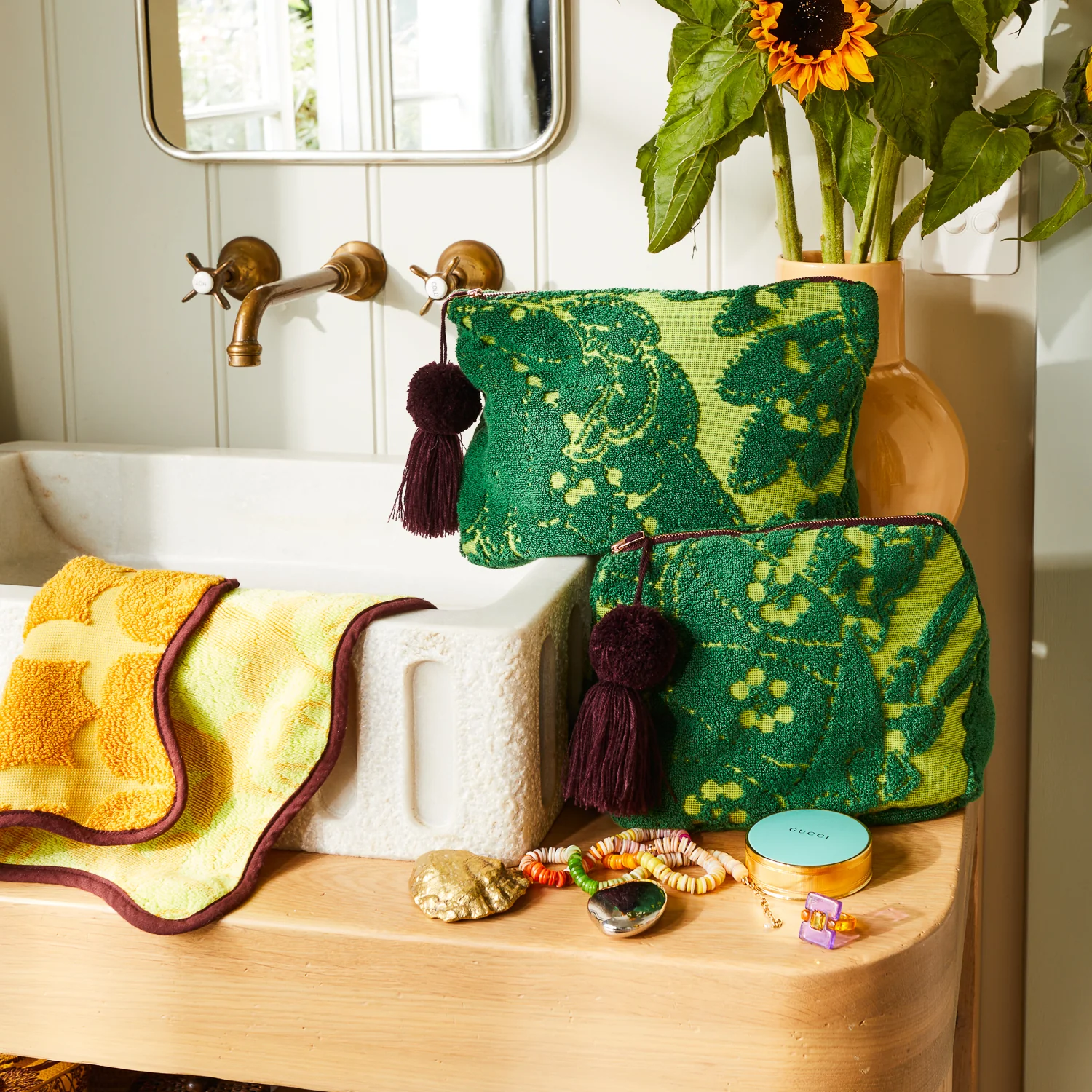 Lucia Terry Pouch - Kelp - Image 4