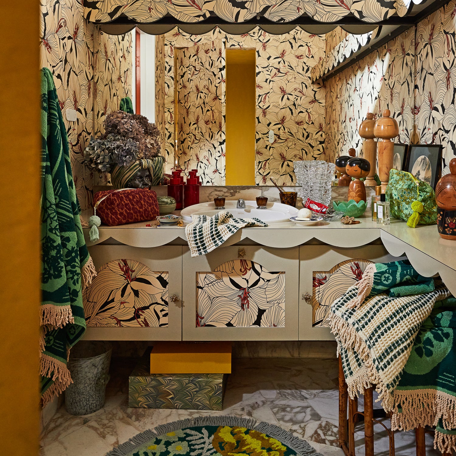 Lucien Waffle Face Washer - Forest - Image 3