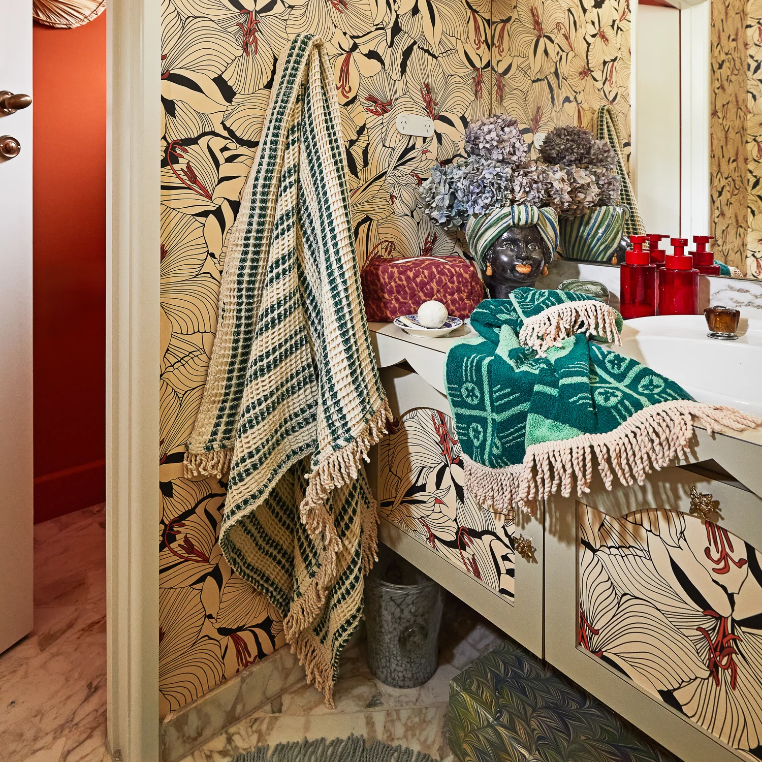 Lucien Waffle Towel - Forest - Image 3