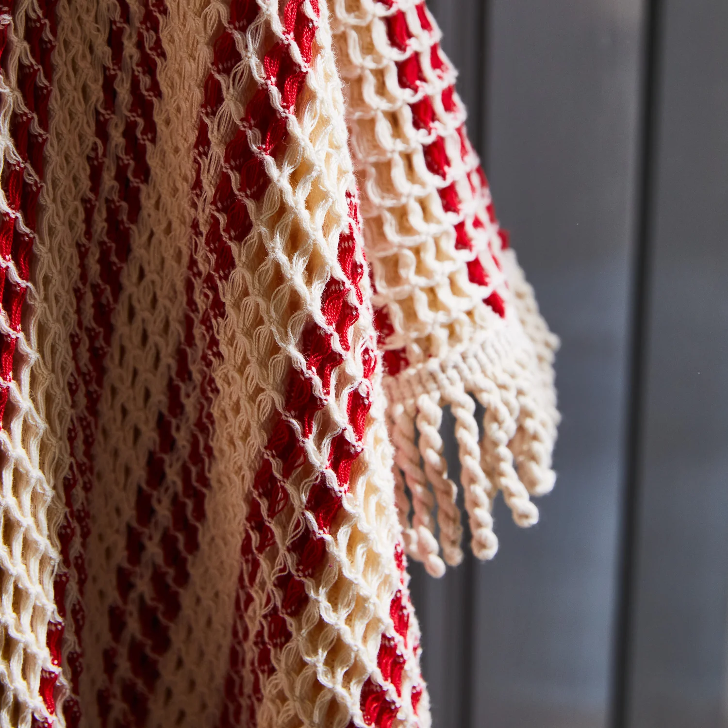 Lucien Waffle Towel - Scarlet - Image 4