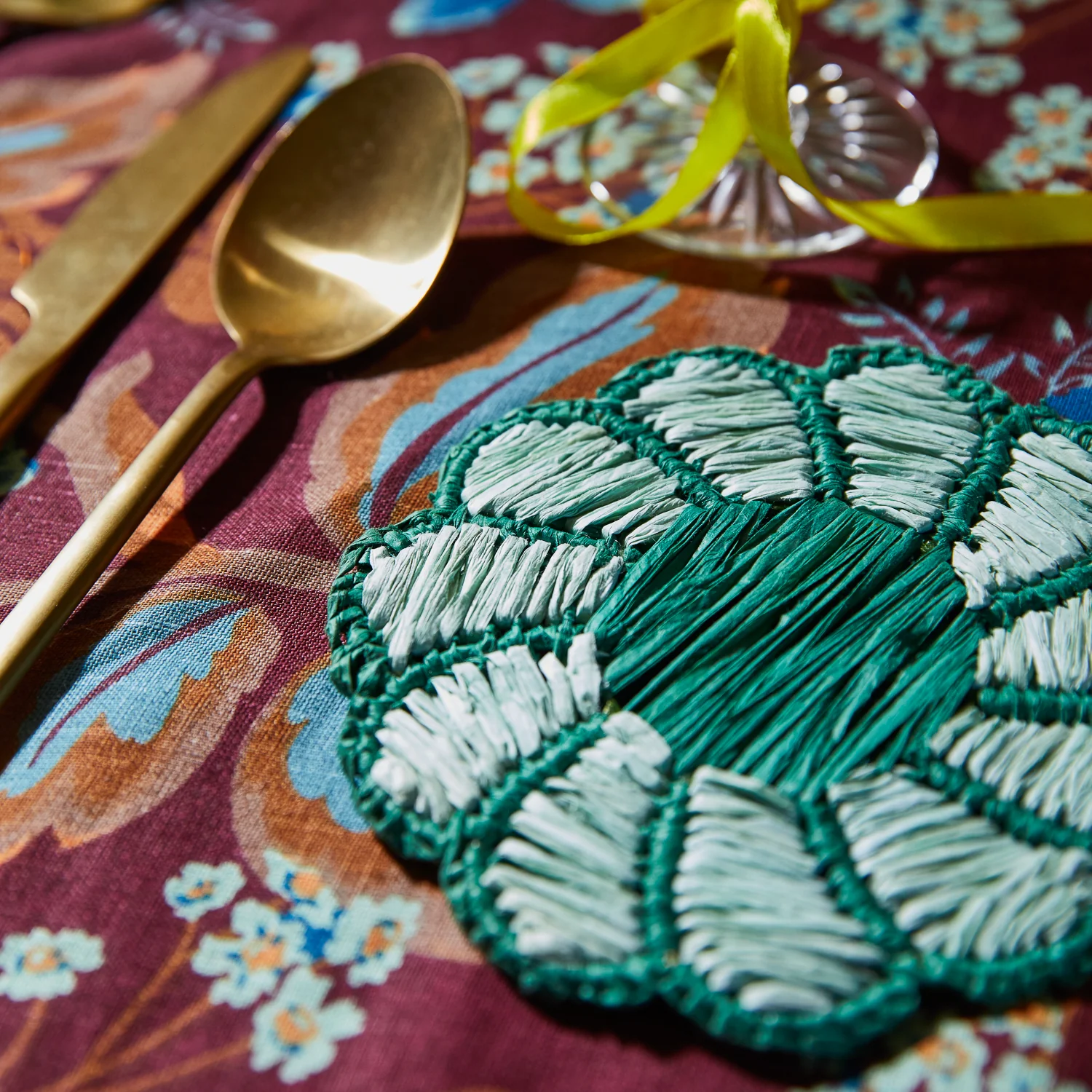 Magnolia Coaster Set - Jade - Image 4