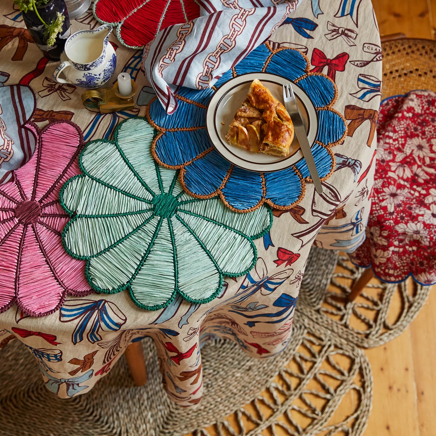 Magnolia Placemat Set - Jade - Image 5