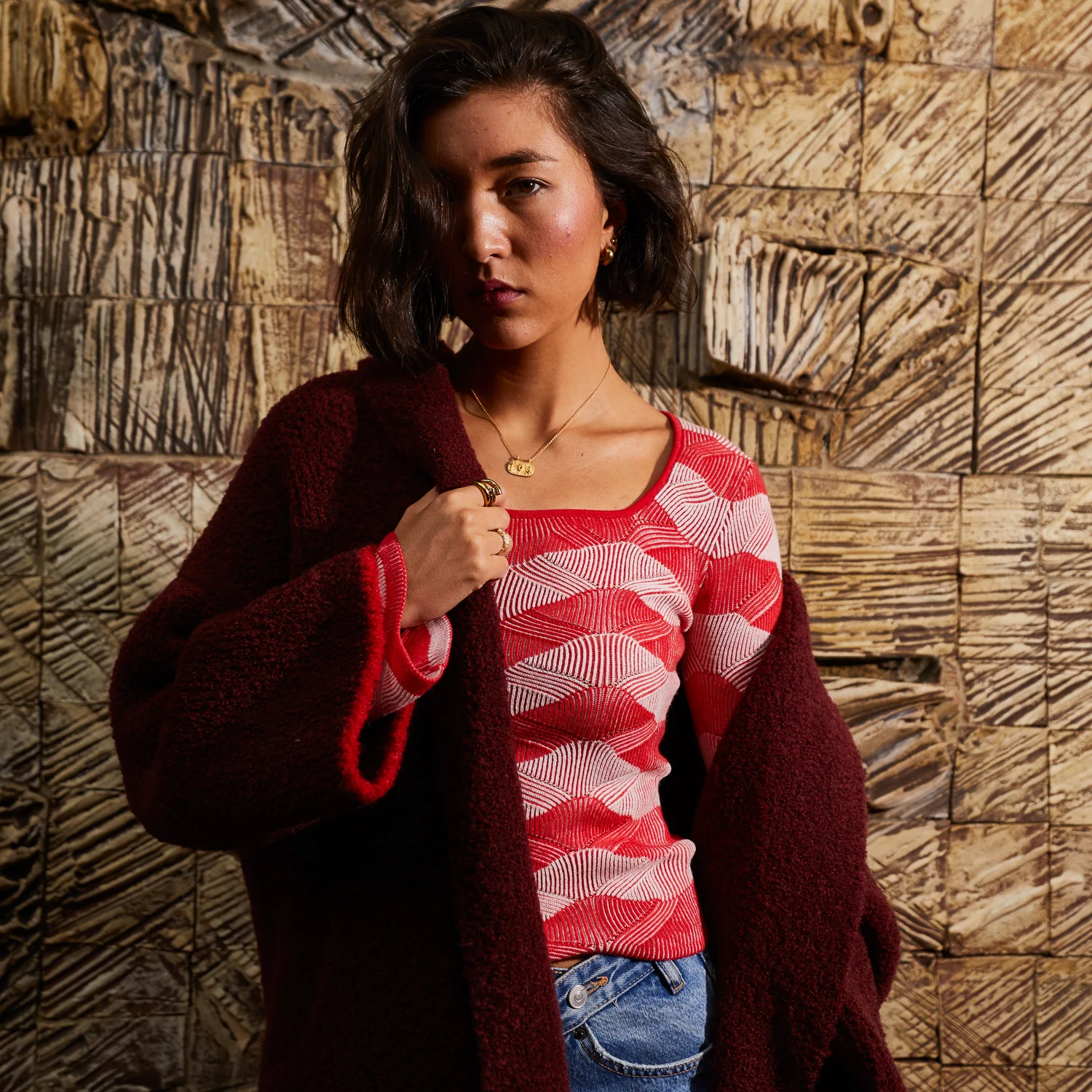 Mai Coatigan - Rosewood - Image 3