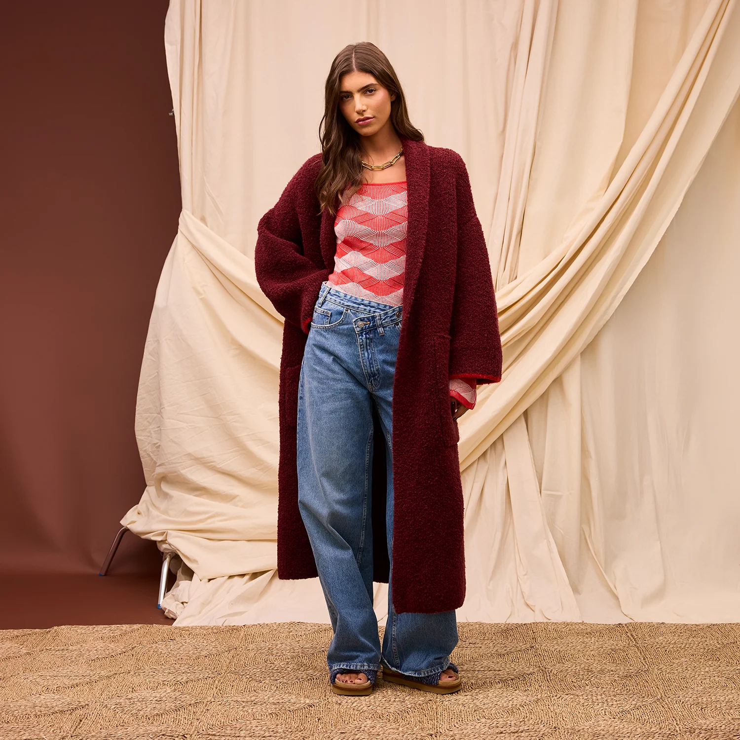Mai Coatigan - Rosewood - Image 4