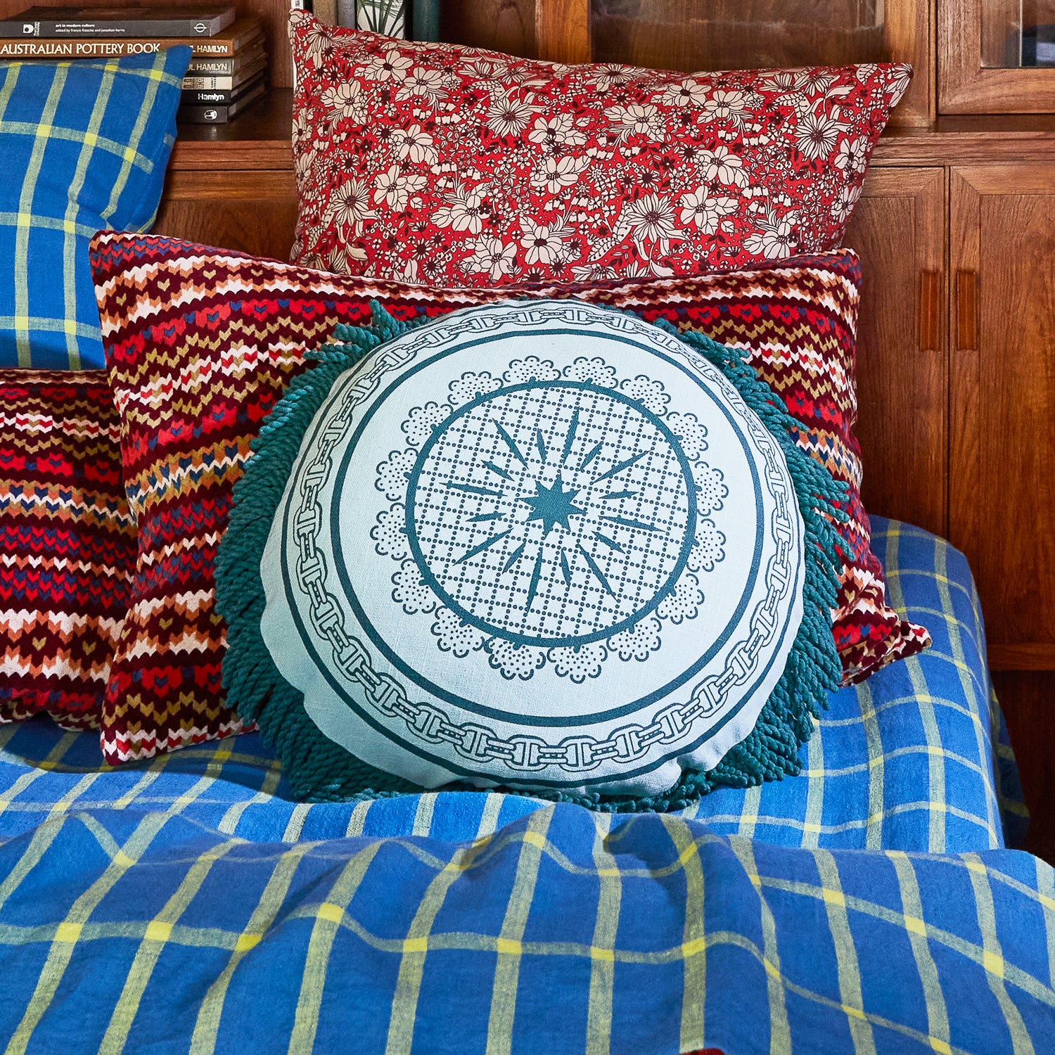 Manville Fringe Cushion - Image 2