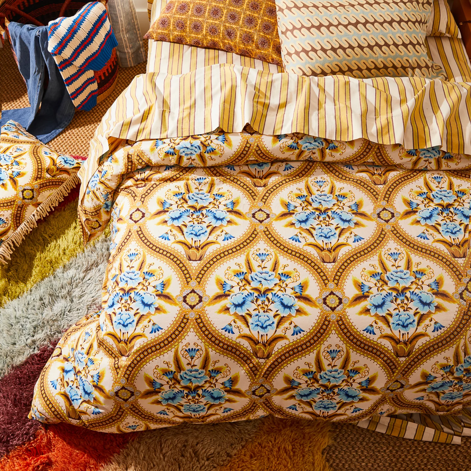 Margaret Cotton Quilt Cover - Clay - Image 4
