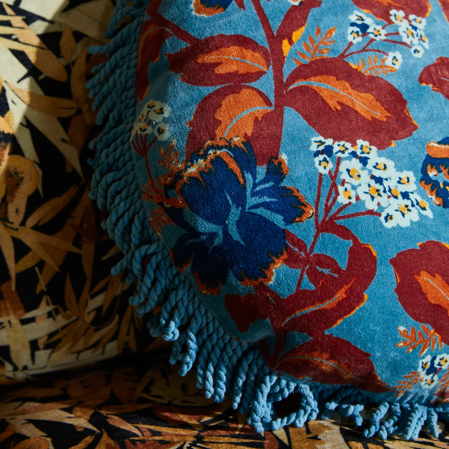 Margot Velvet Cushion - Celeste - Image 6