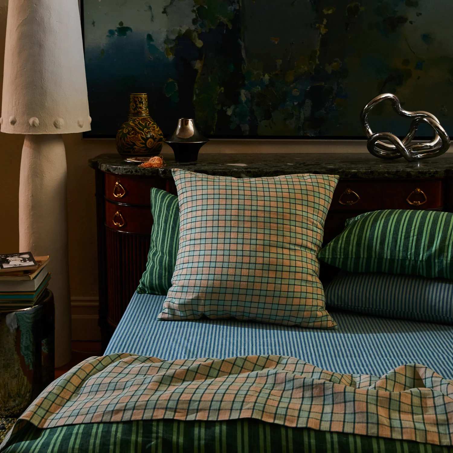 Marquis Linen Euro Pillowcase Set - Jade - Image 7