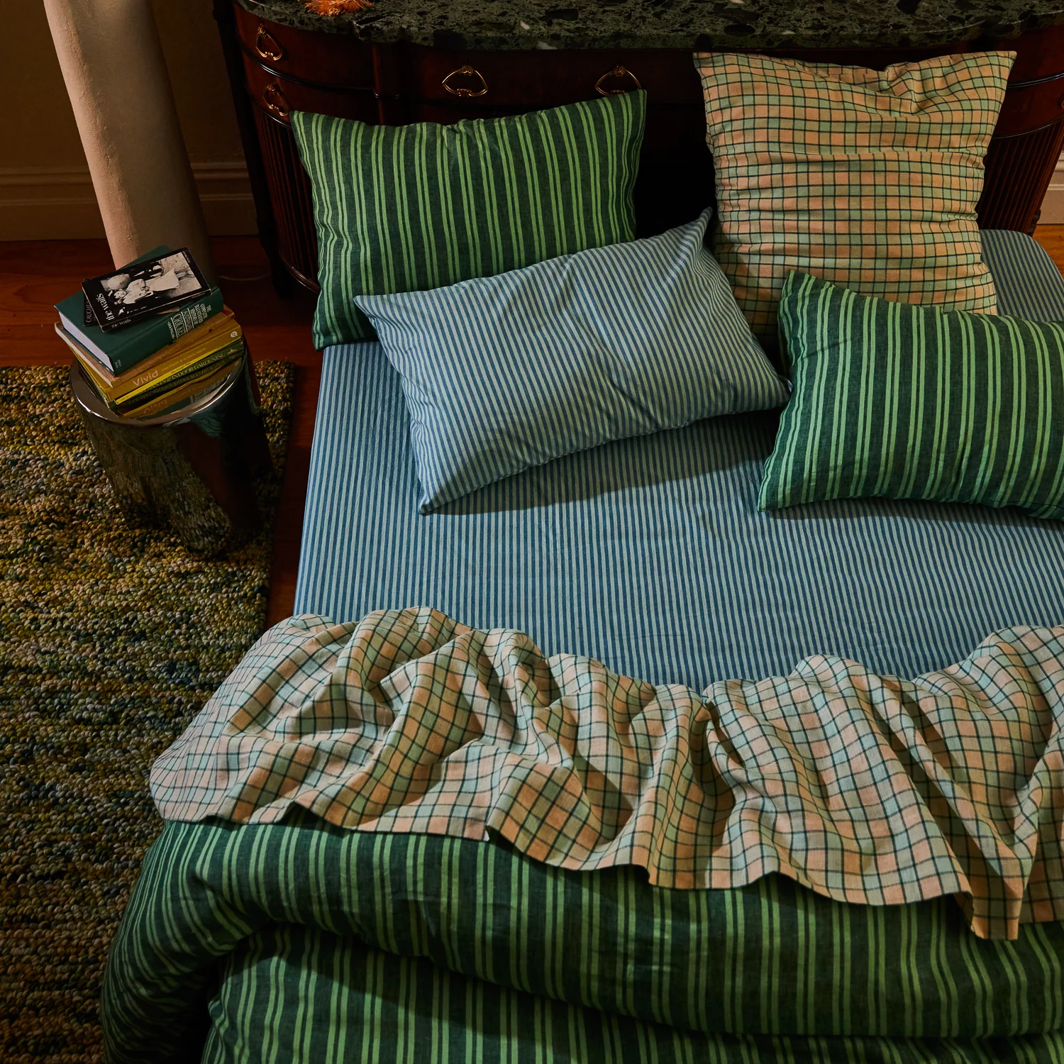 Marquis Linen Sheets - Jade - Image 6