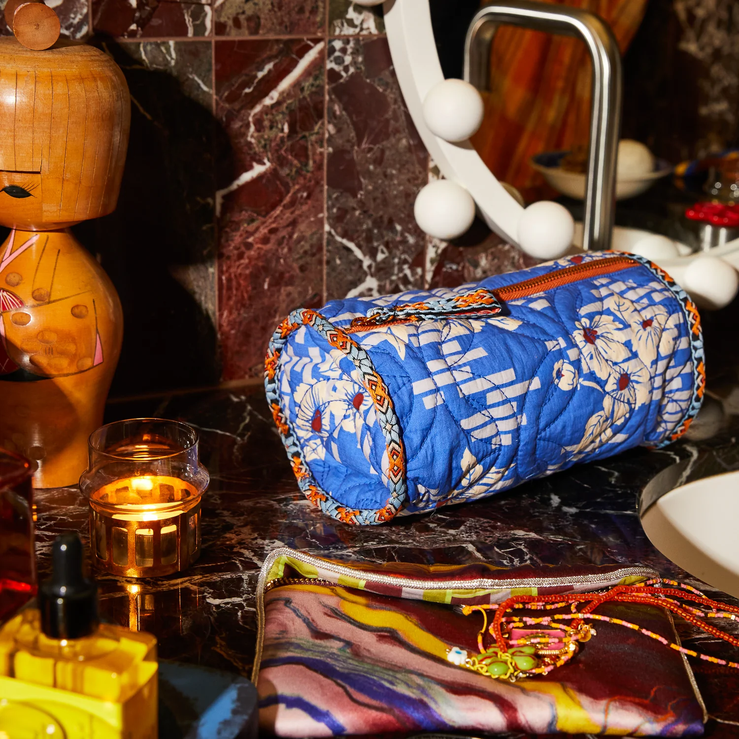 Marta Makeup Bag - Ultramarine - Image 3