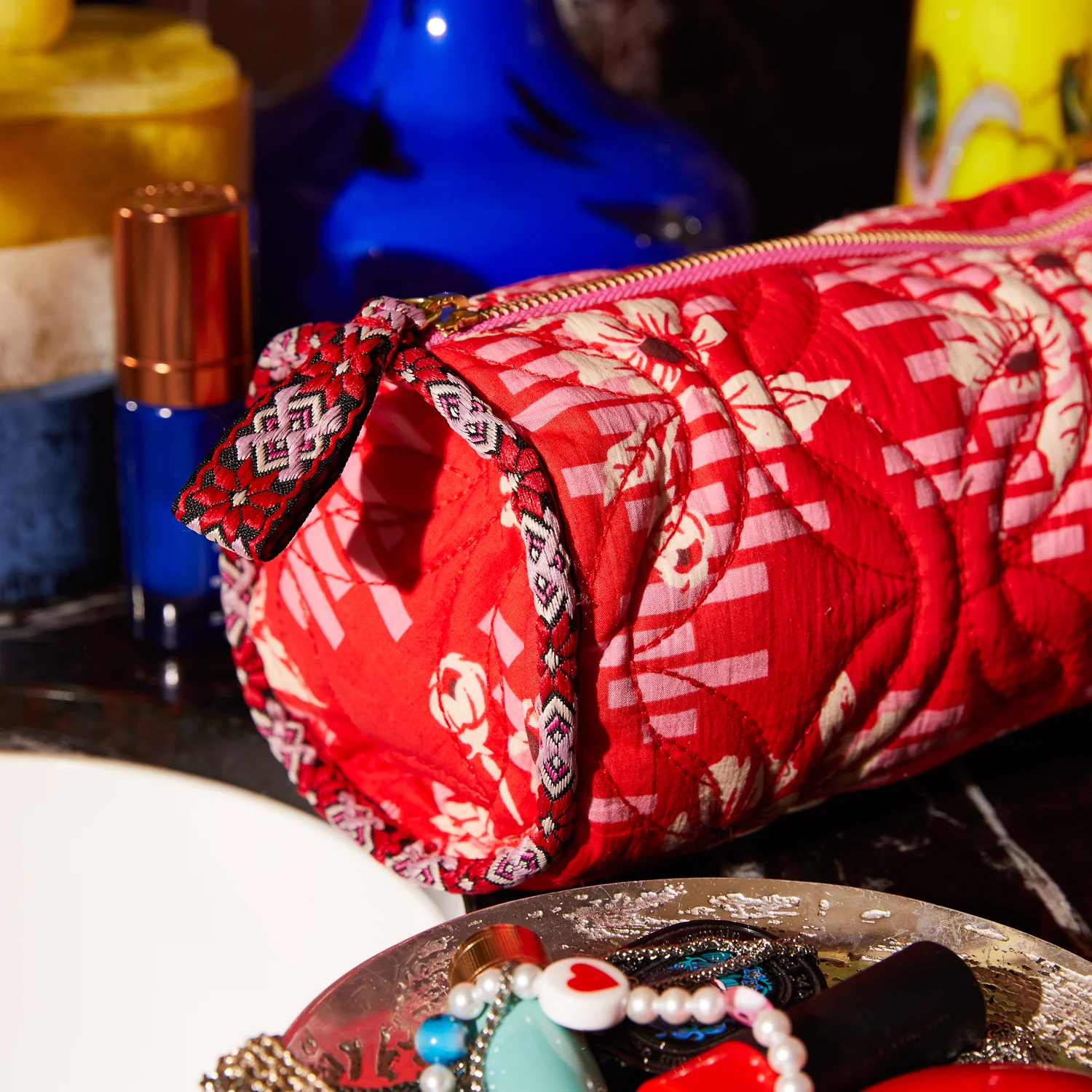 Marta Makeup Bag - Vermillion - Image 3