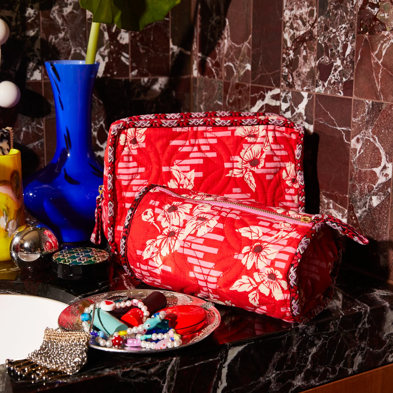Marta Makeup Bag - Vermillion - Image 4