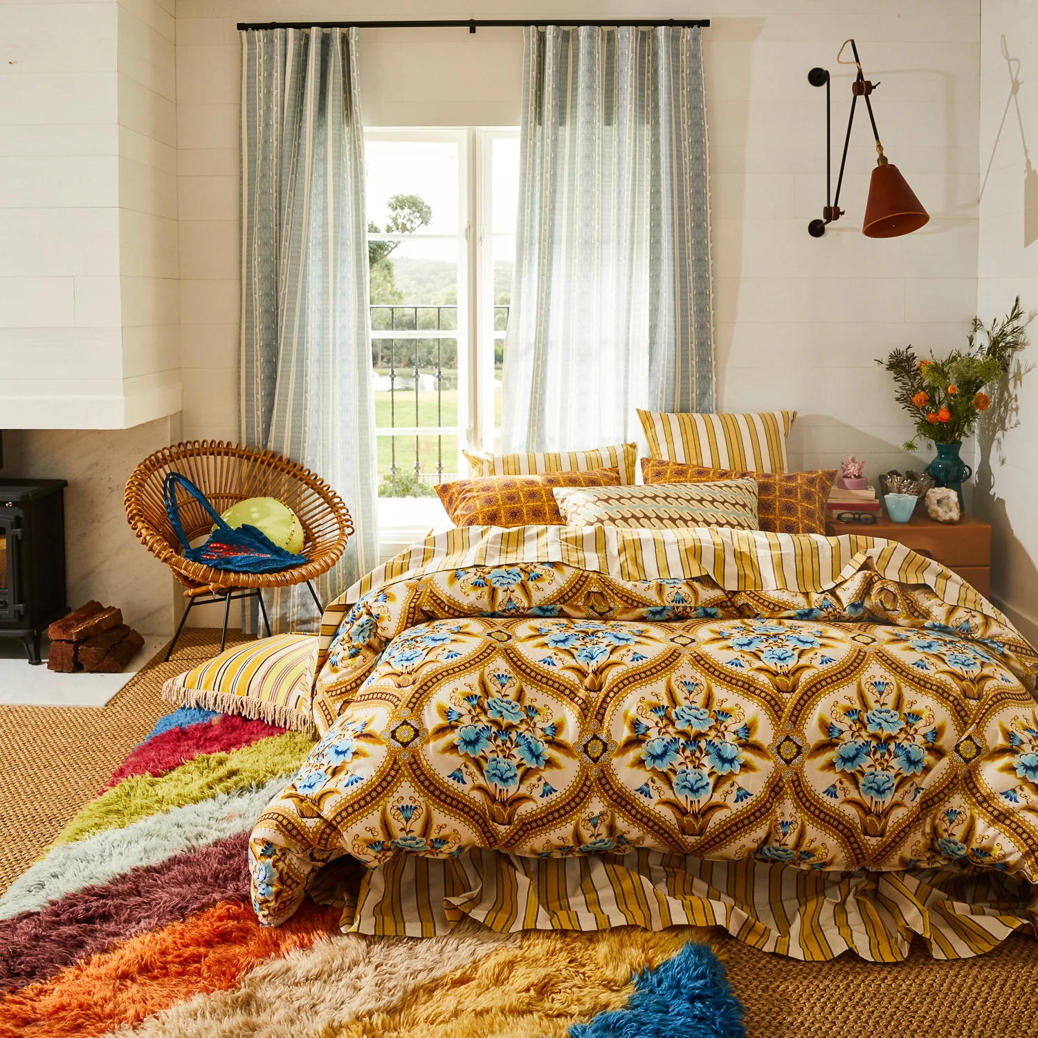 Marzia Linen Pillowcase Set - Cerulean - Image 5