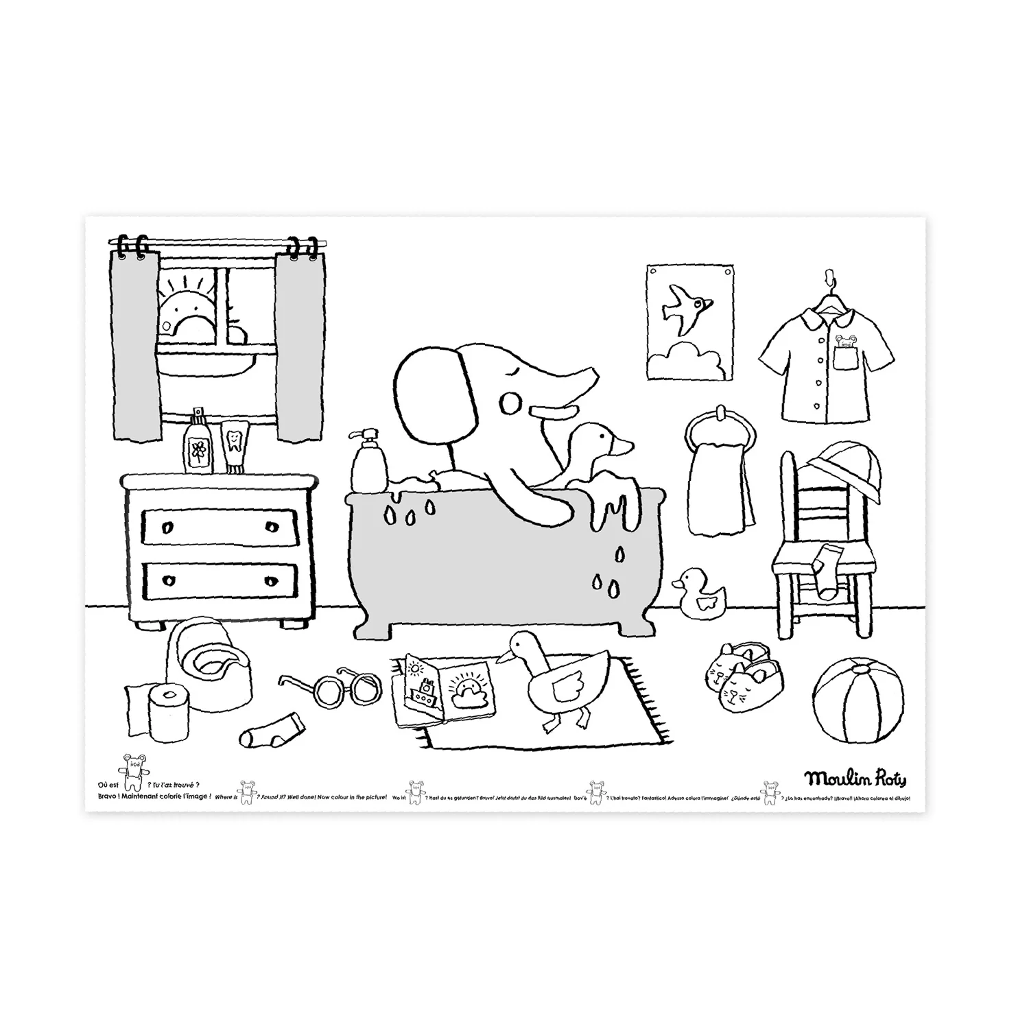 Moulin Roty - Les Popipop - Colouring Placemats - Image 3