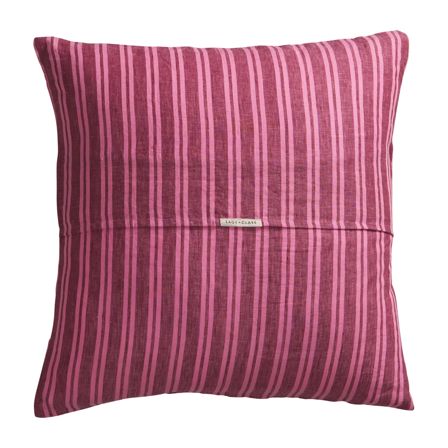 Nadine Linen Euro Pillowcase Set - Mahogany - Image 6