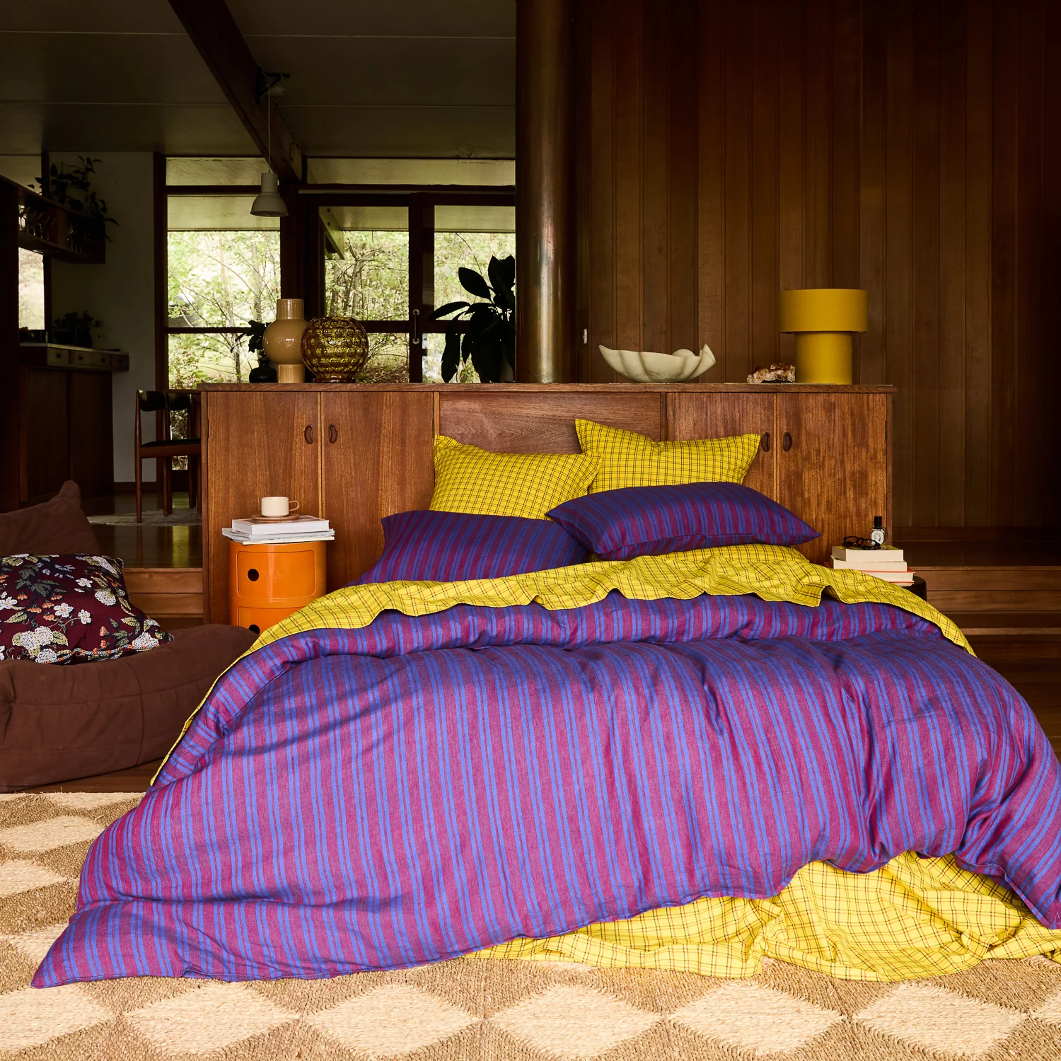Nadine Linen Pillowcase Set - Burnt Sienna - Image 3