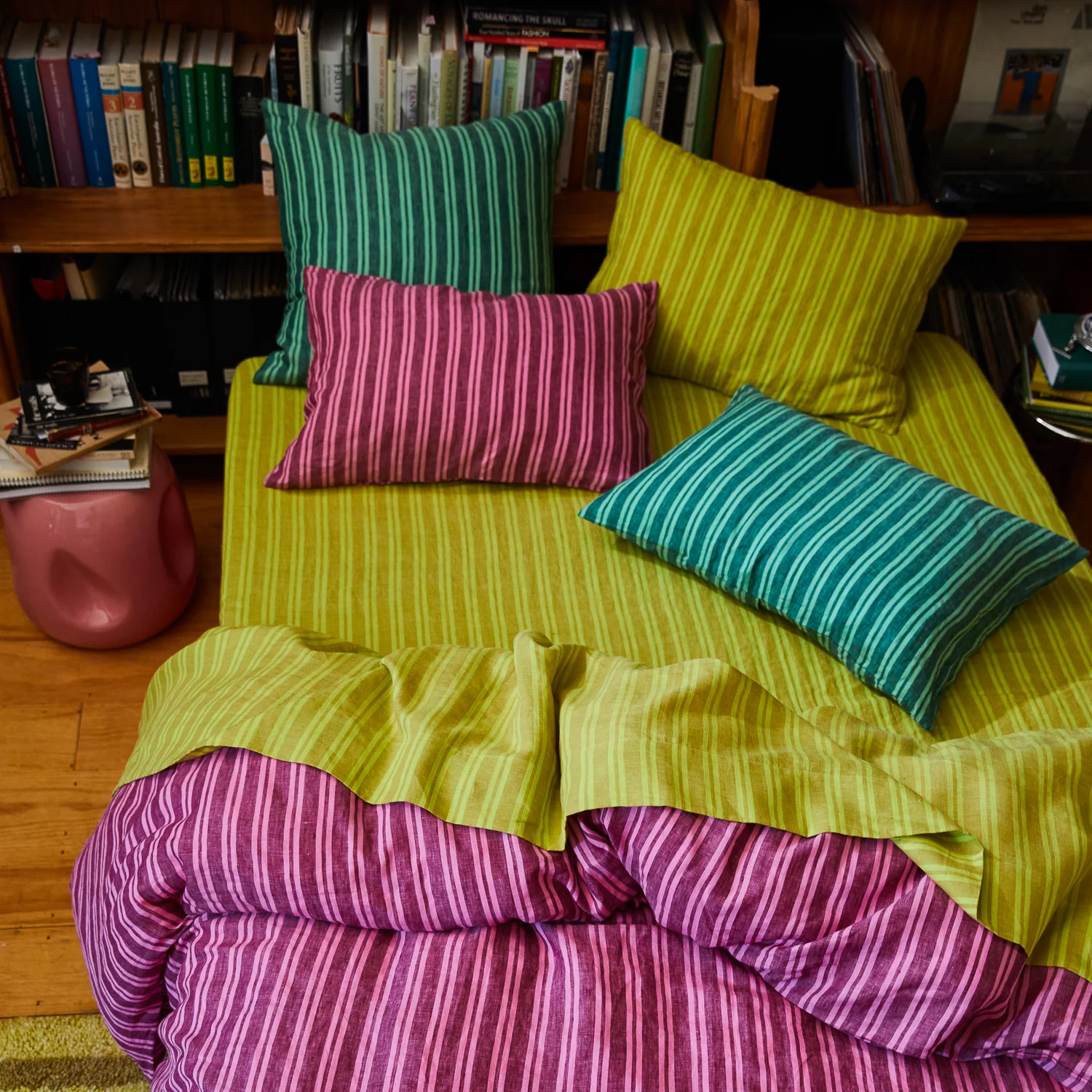 Nadine Linen Pillowcase Set - Forest - Image 7
