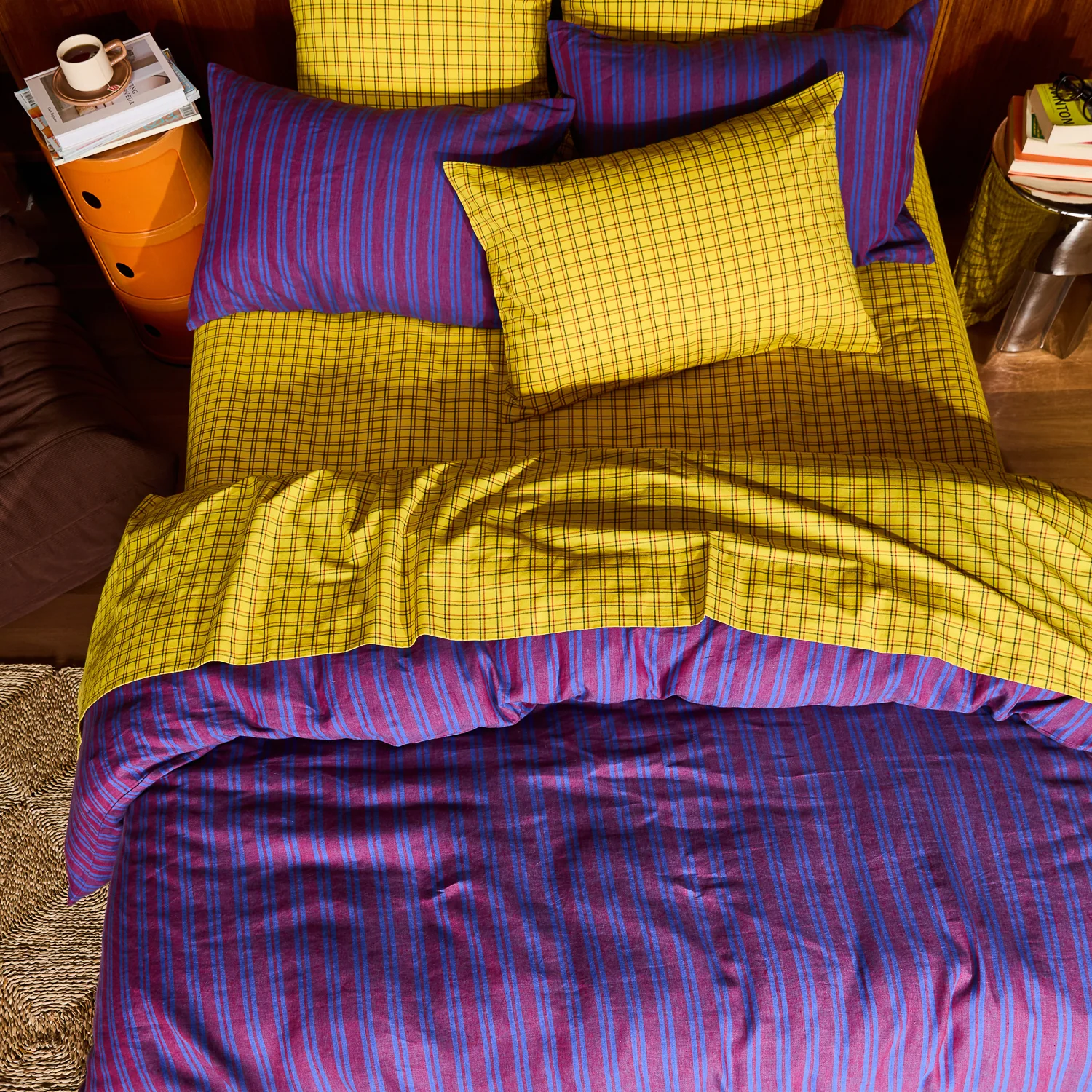 Nadine Linen Quilt Cover - Burnt Sienna - Image 6