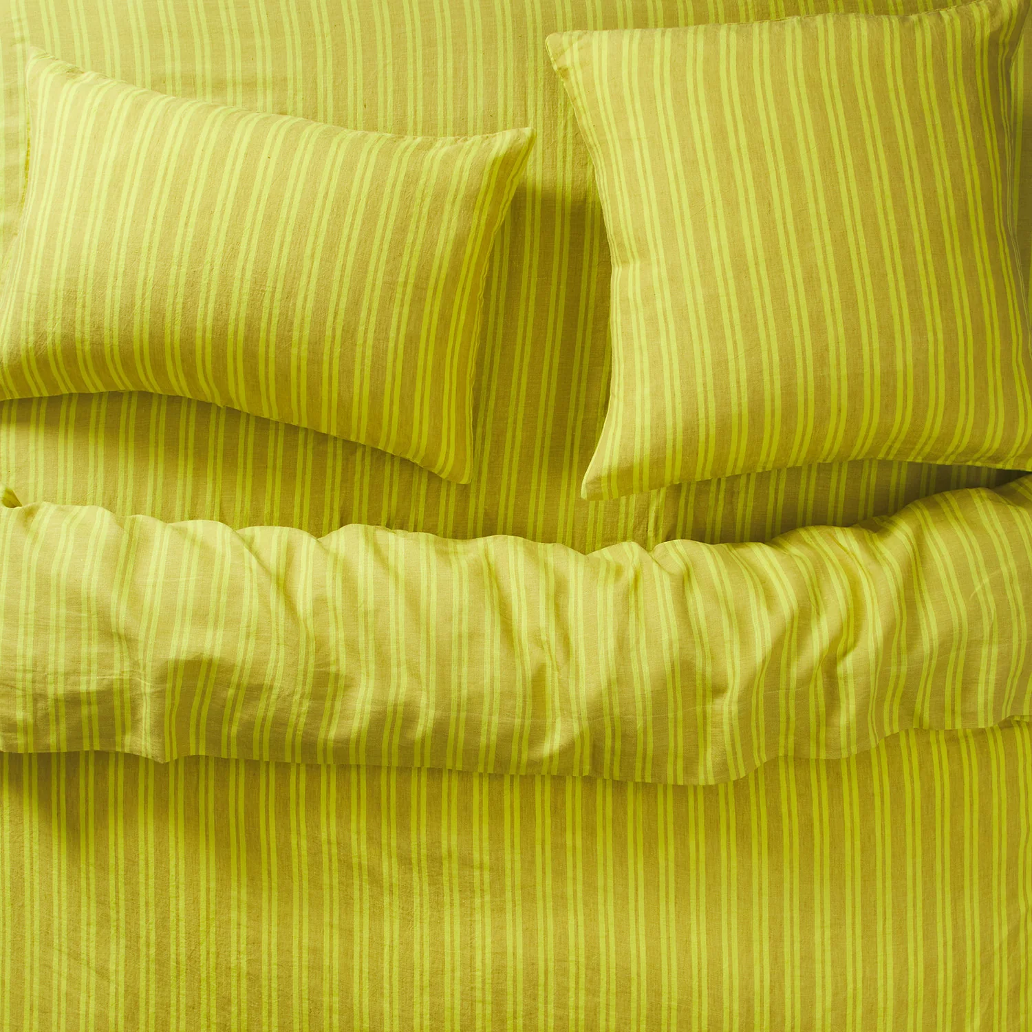Nadine Linen Sheets - Olive - Image 3