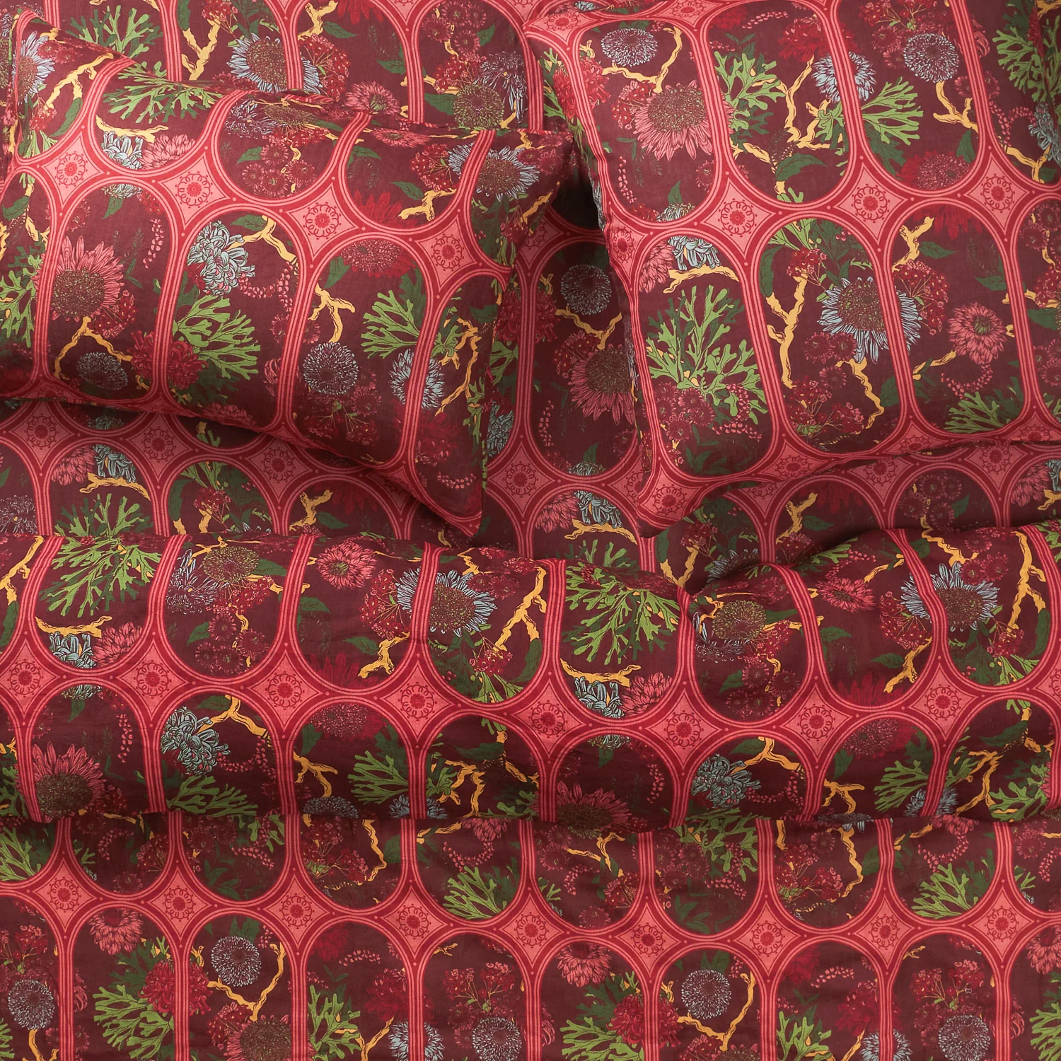 Naia Linen Pillowcase Set - Garnet - Image 3