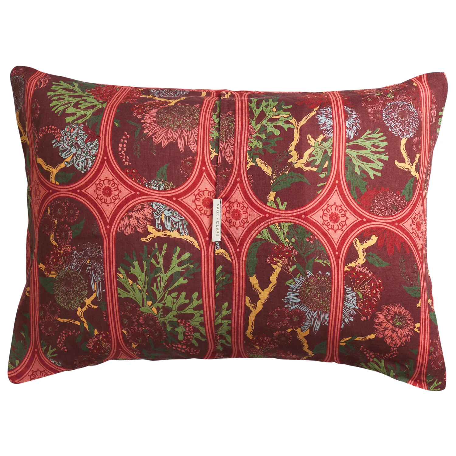 Naia Linen Pillowcase Set - Garnet - Image 5