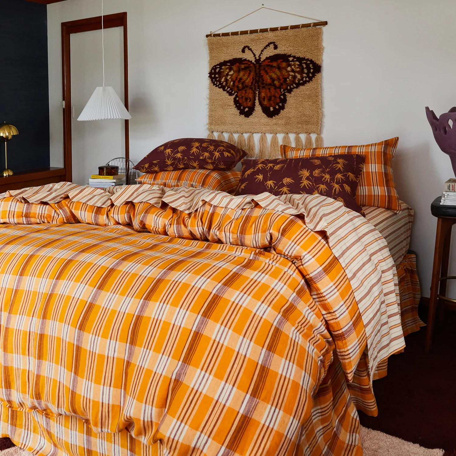 Nicolette Linen Pillowcase Set - Marigold - Image 6