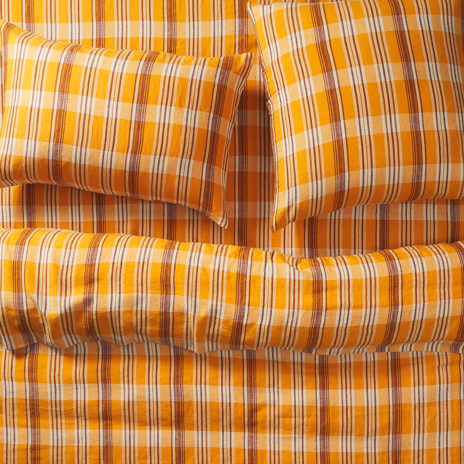 Nicolette Linen Quilt Cover - Marigold - Image 4