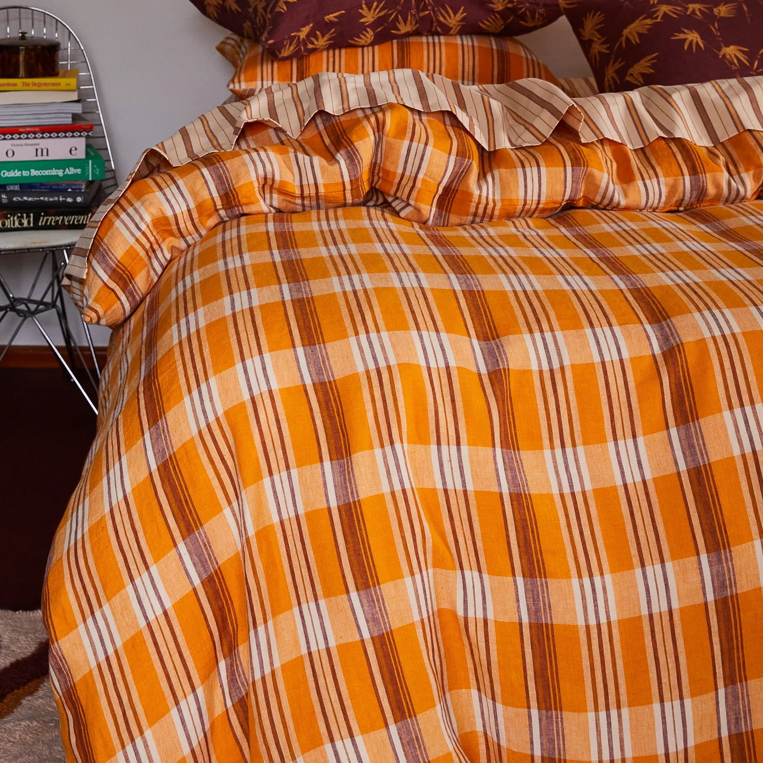 Nicolette Linen Quilt Cover - Marigold - Image 7