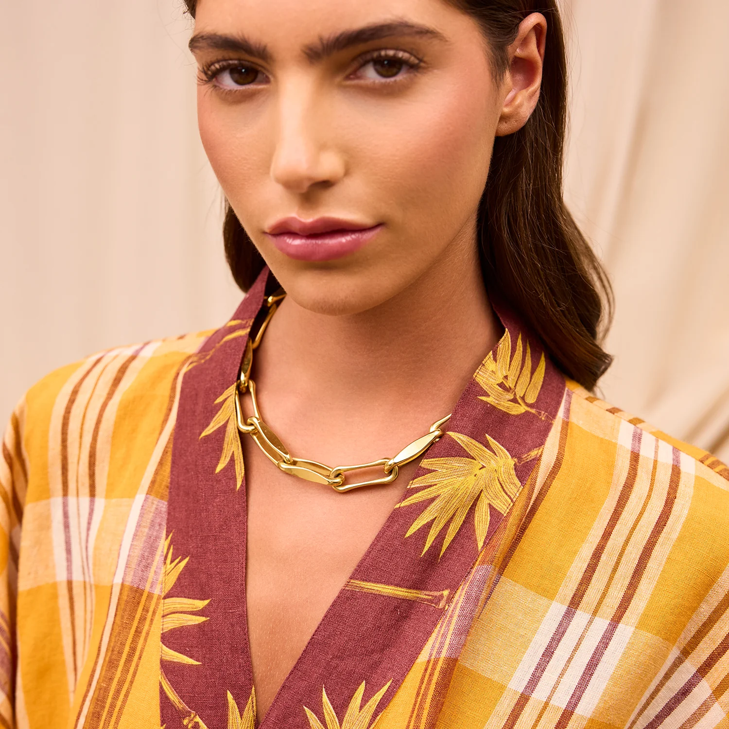 Nicolette Linen Robe - Marigold - Image 2