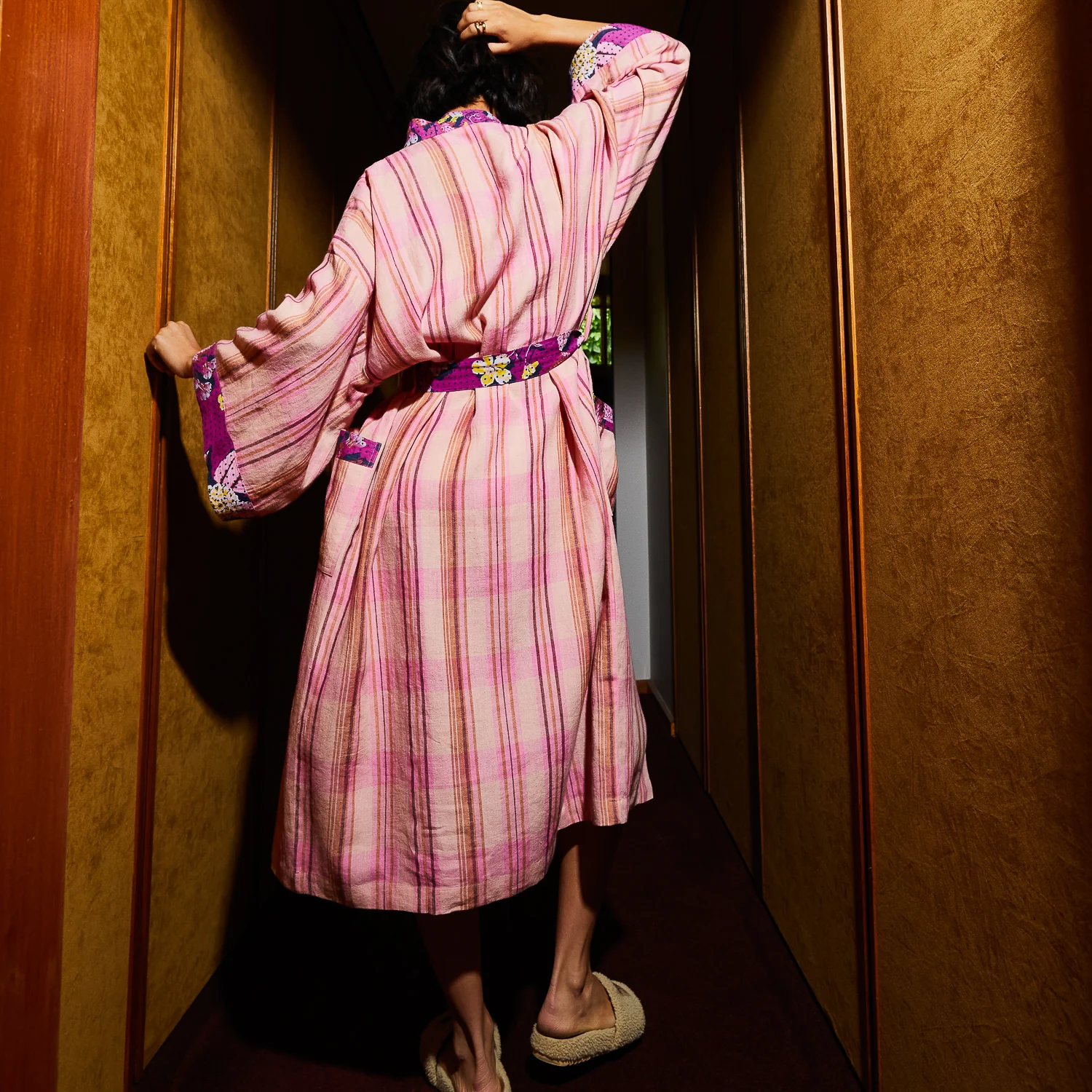 Nicolette Linen Robe - Poudre - Image 7