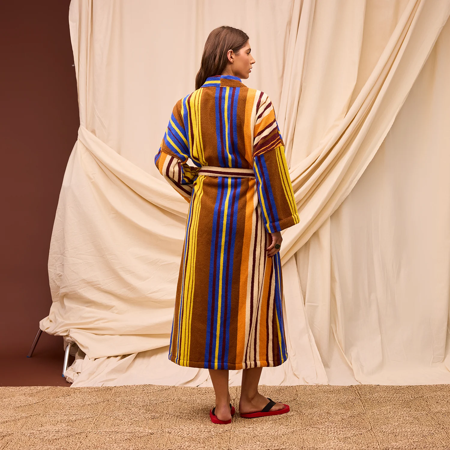 Nicolette Towelling Robe - Russet - Image 5