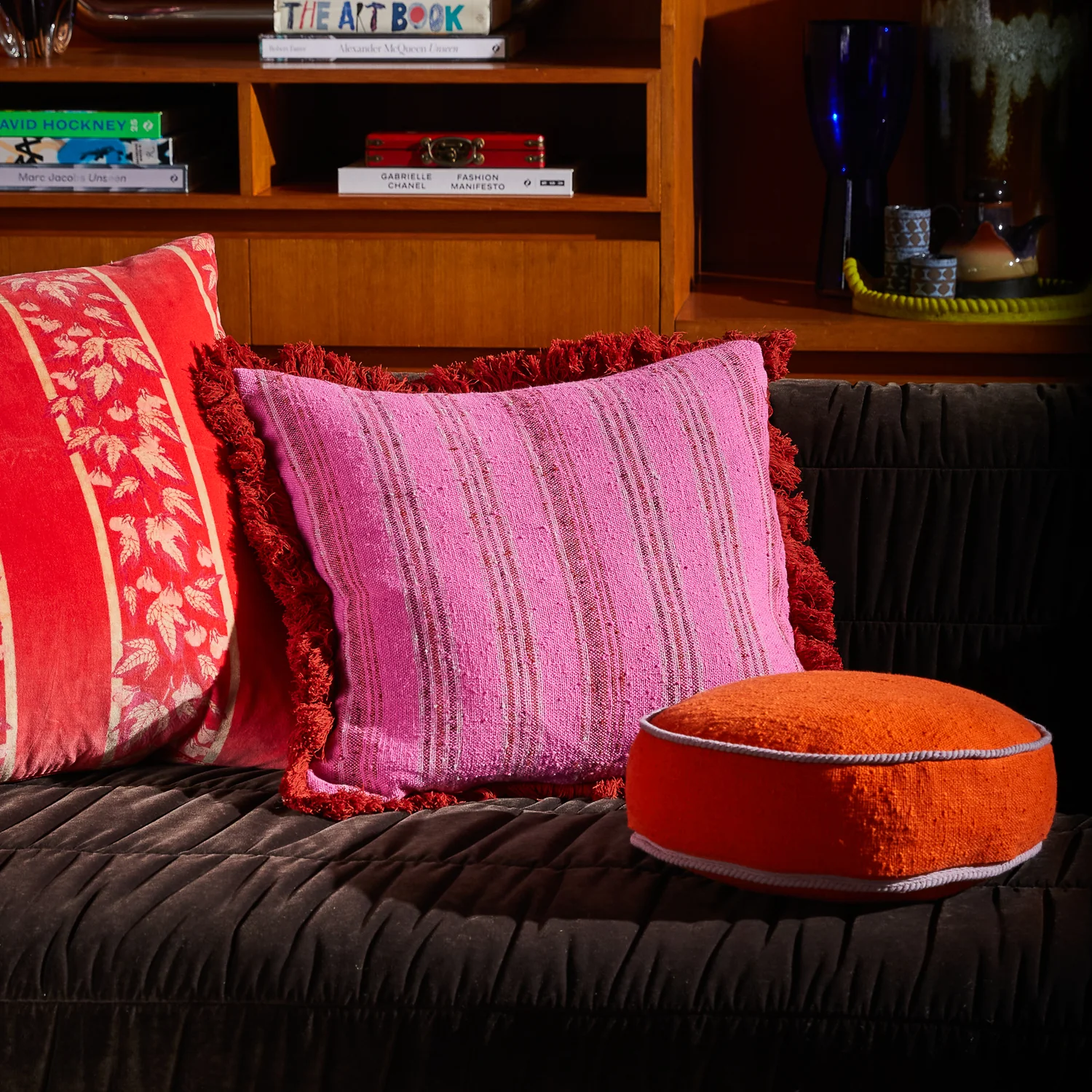 Nicolette Woven Cushion - Pansy - Image 2