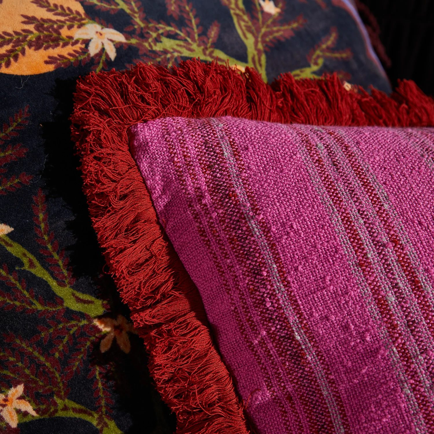 Nicolette Woven Cushion - Pansy - Image 3