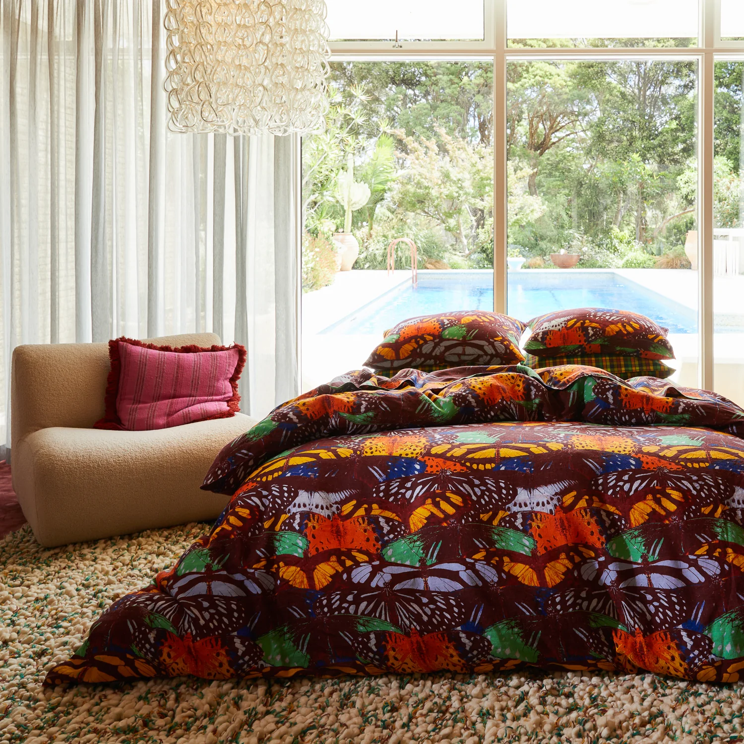 Nicolette Woven Cushion - Pansy - Image 5