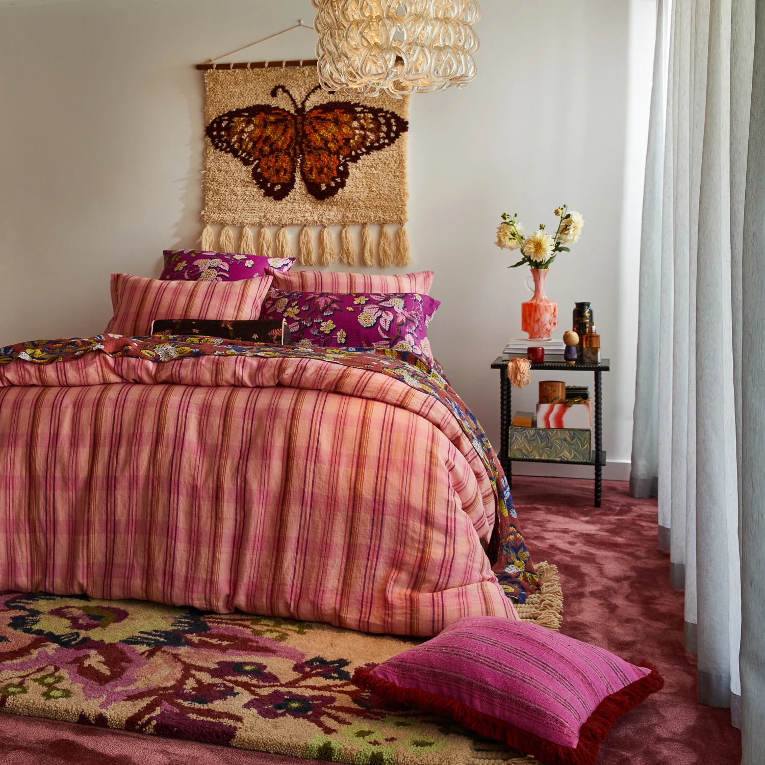 Nicolette Woven Cushion - Pansy - Image 6