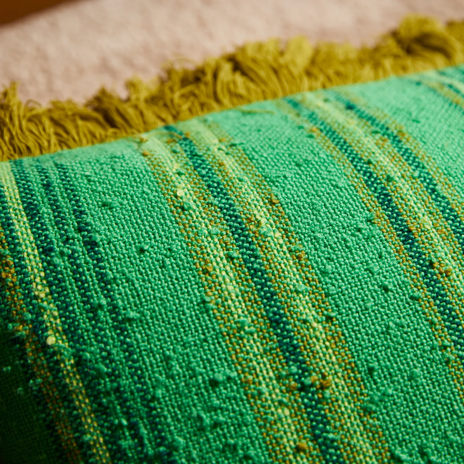 Nicolette Woven Cushion - Spring Green - Image 3