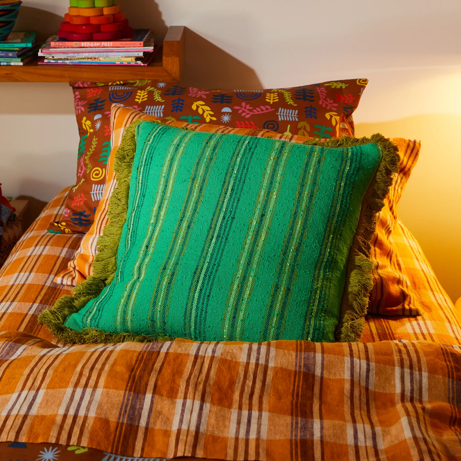 Nicolette Woven Cushion - Spring Green - Image 7