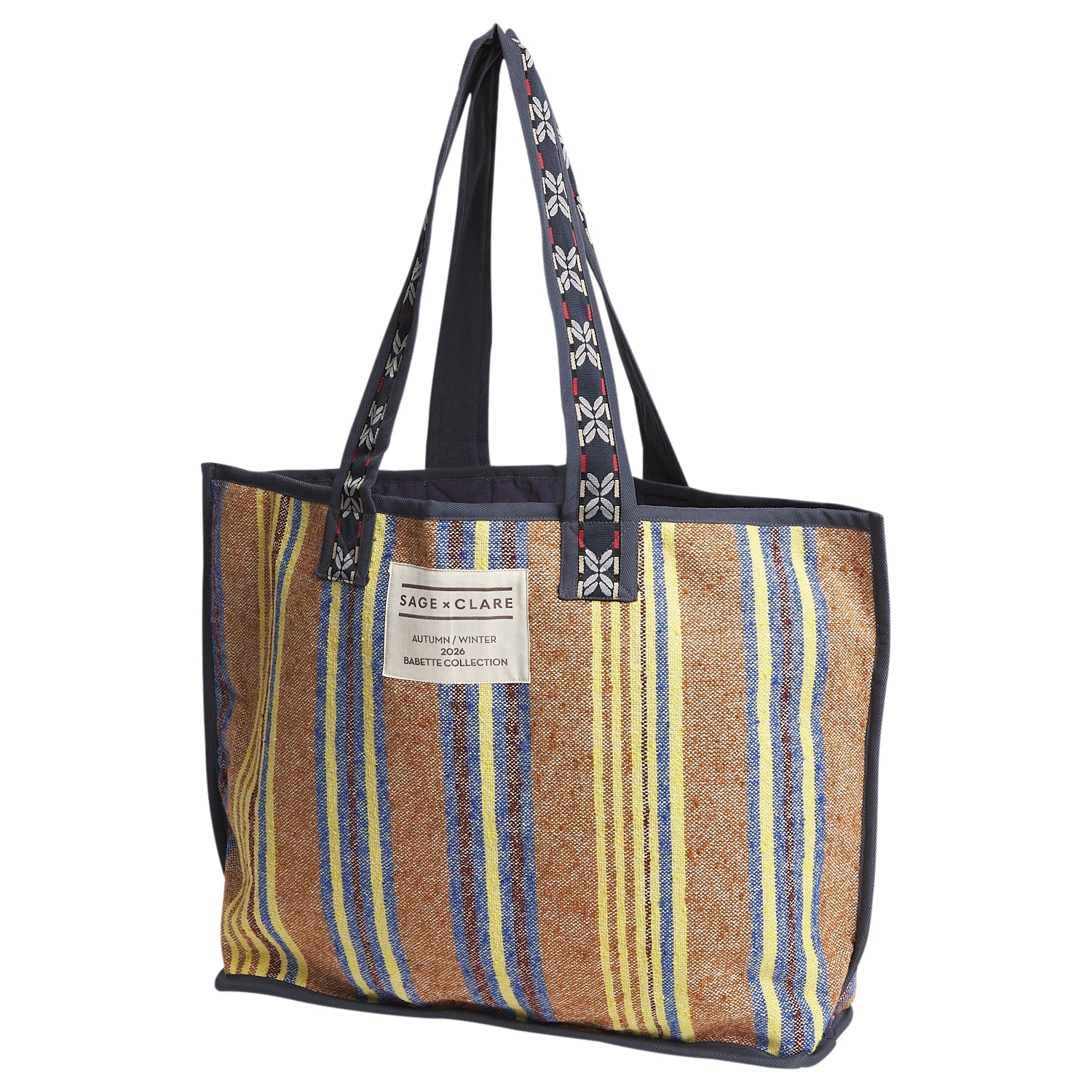 Nicolette Woven Tote Bag - Russet