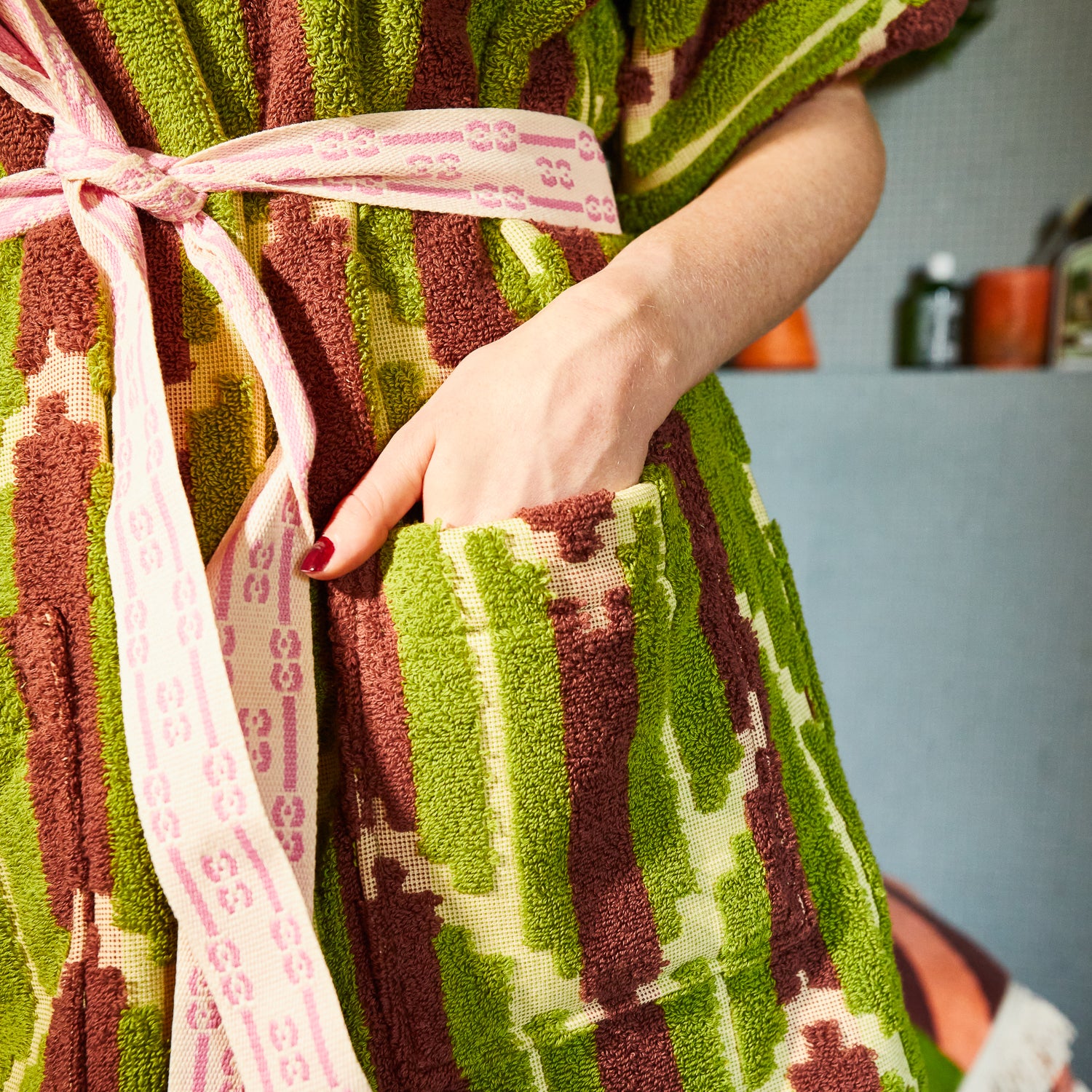 Nisha Terry Kimono - Palm - Image 3