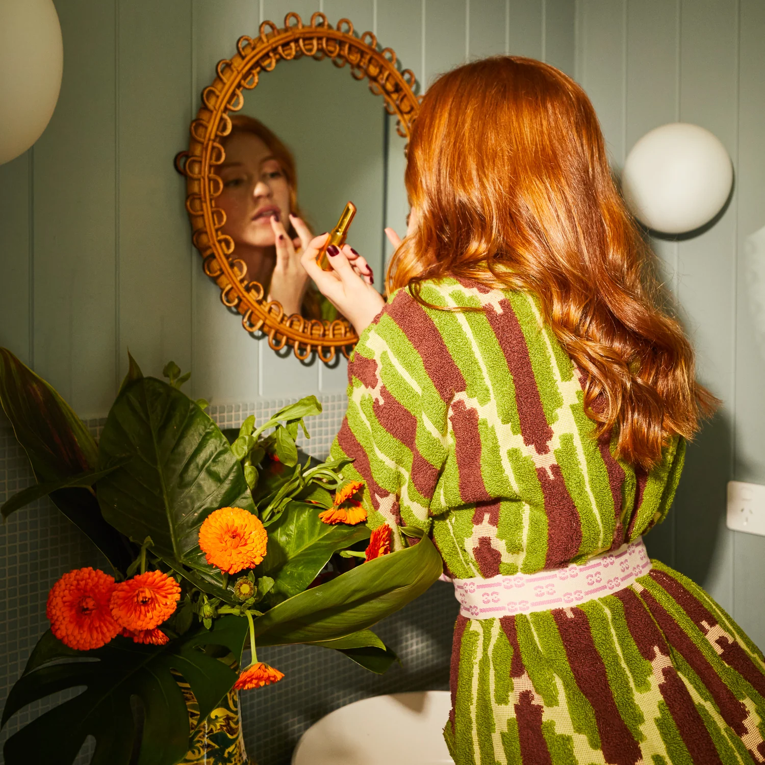 Nisha Terry Kimono - Palm - Image 5