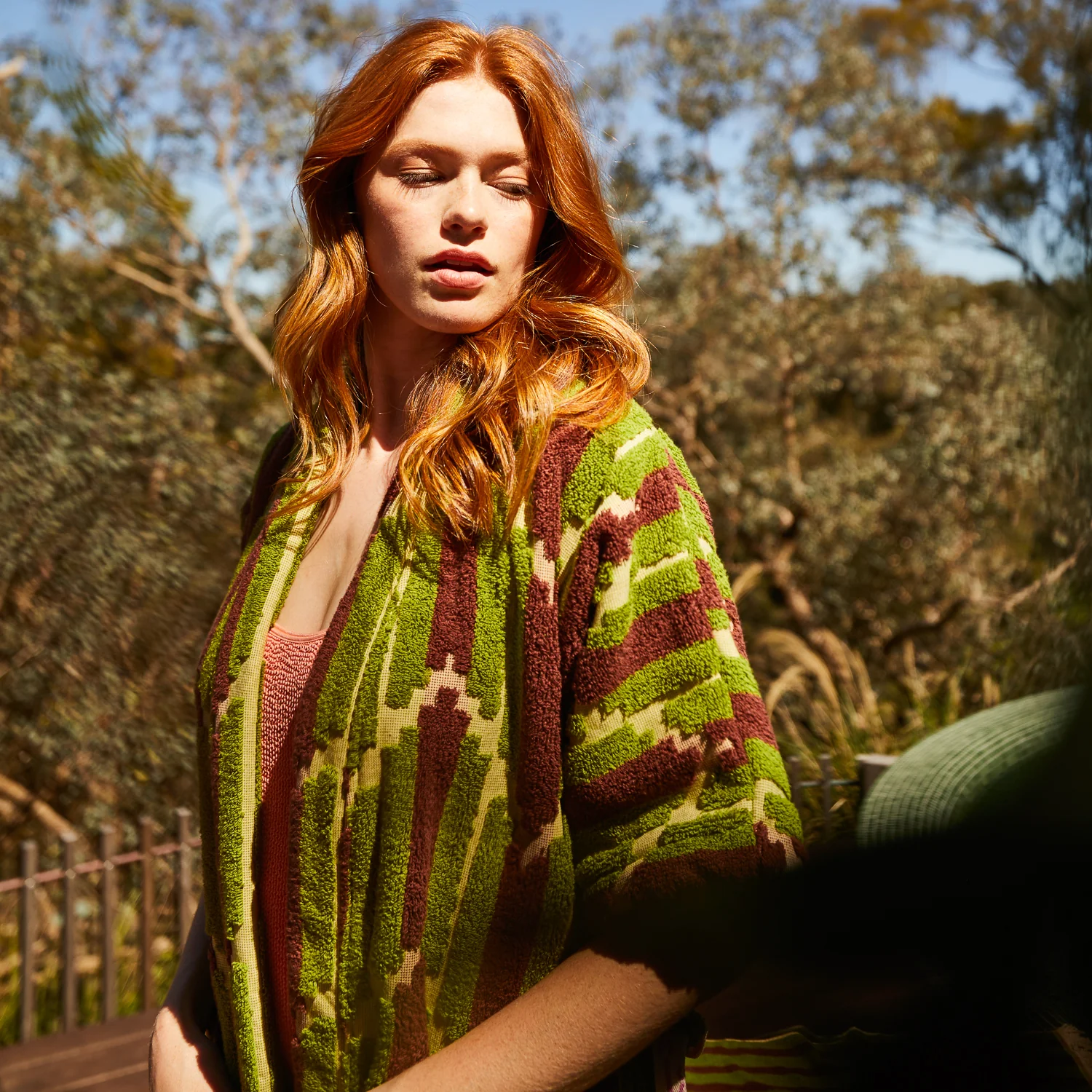 Nisha Terry Kimono - Palm - Image 9
