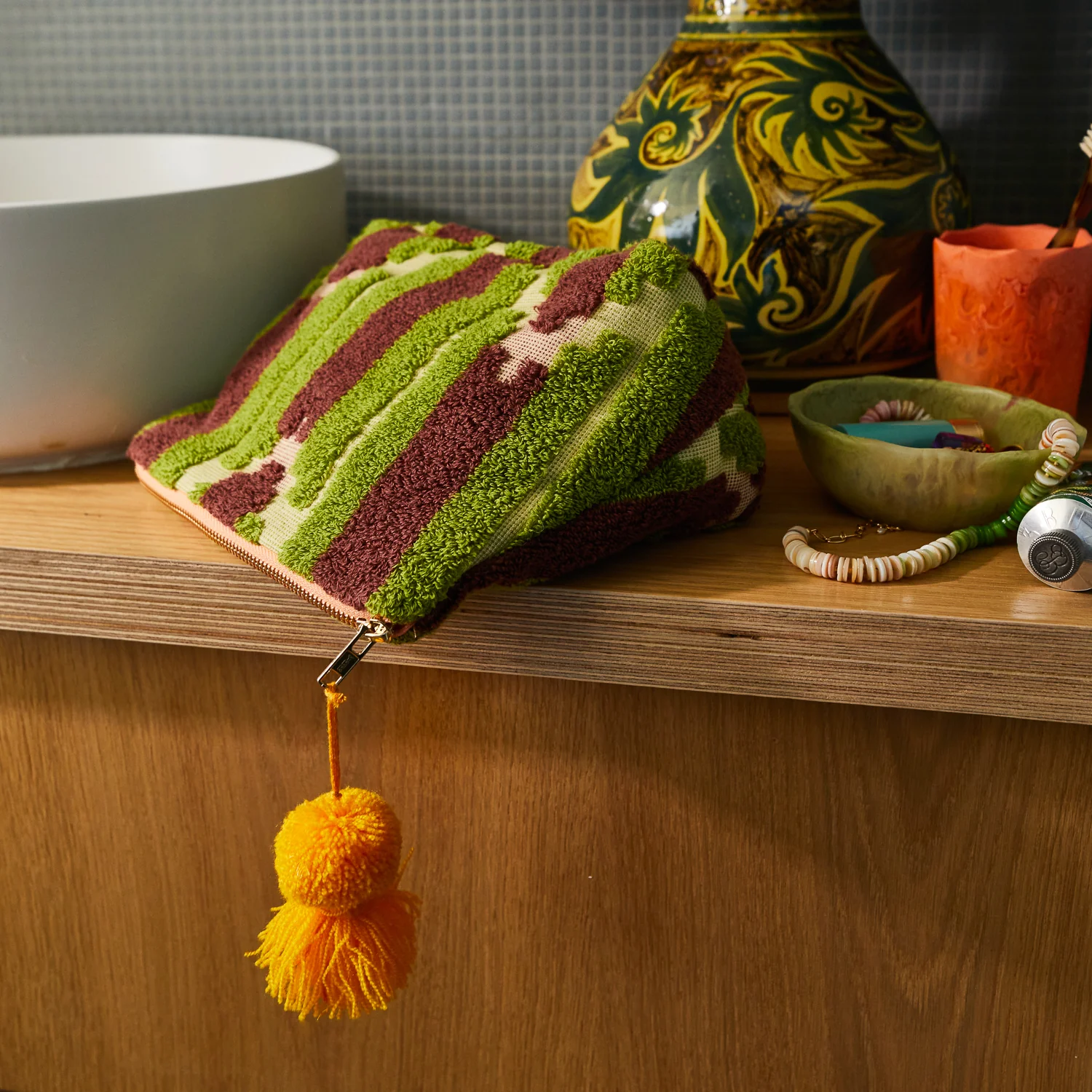 Nisha Terry Pouch - Palm - Image 4